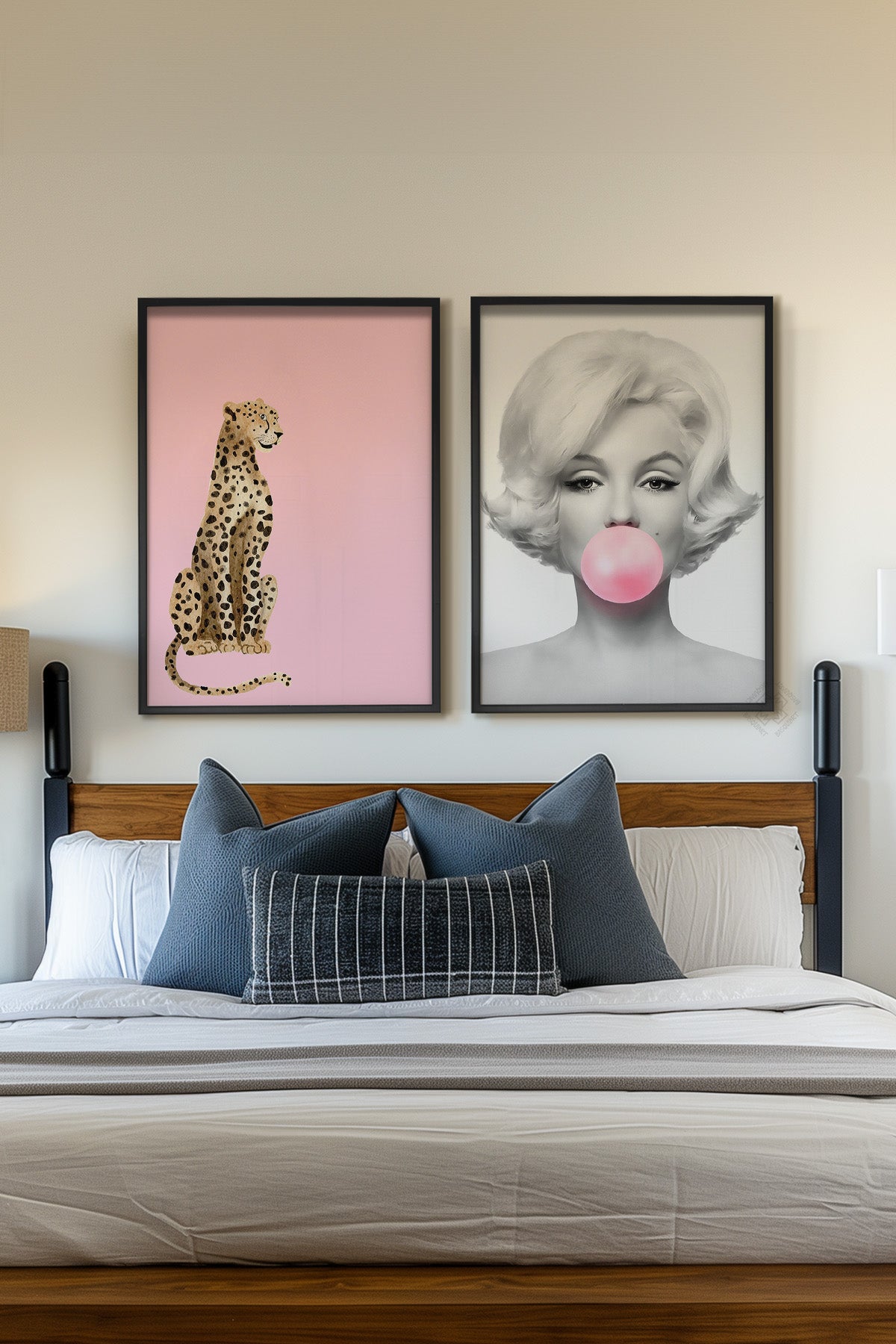 Marilyn Monroe 2'li Siyah Çerçeveli Poster, Tablo Seti No:6
