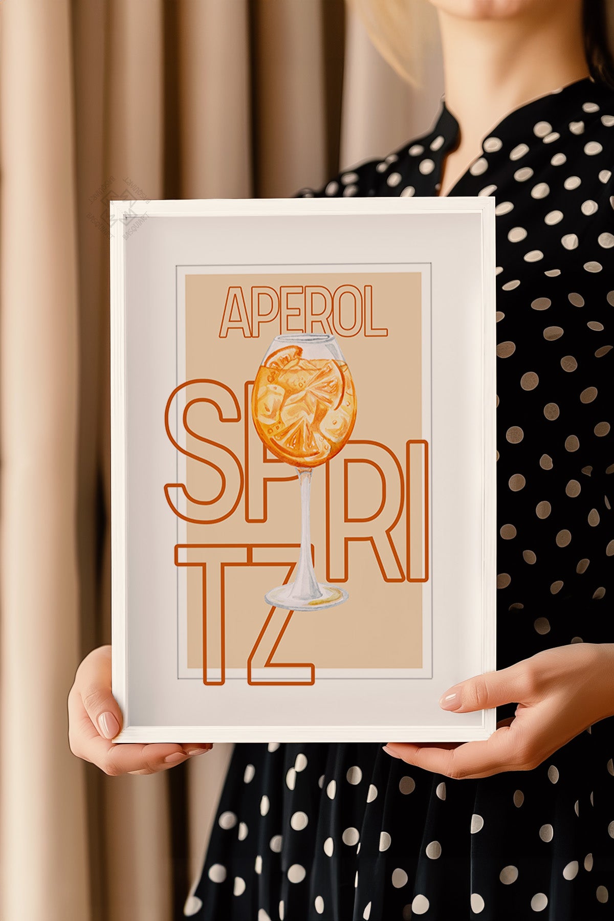 Kokteyl Serisi Beyaz Çerçeveli Poster, Tablo, Cafe, Restoran, Mutfak Duvar Dekoru No:43