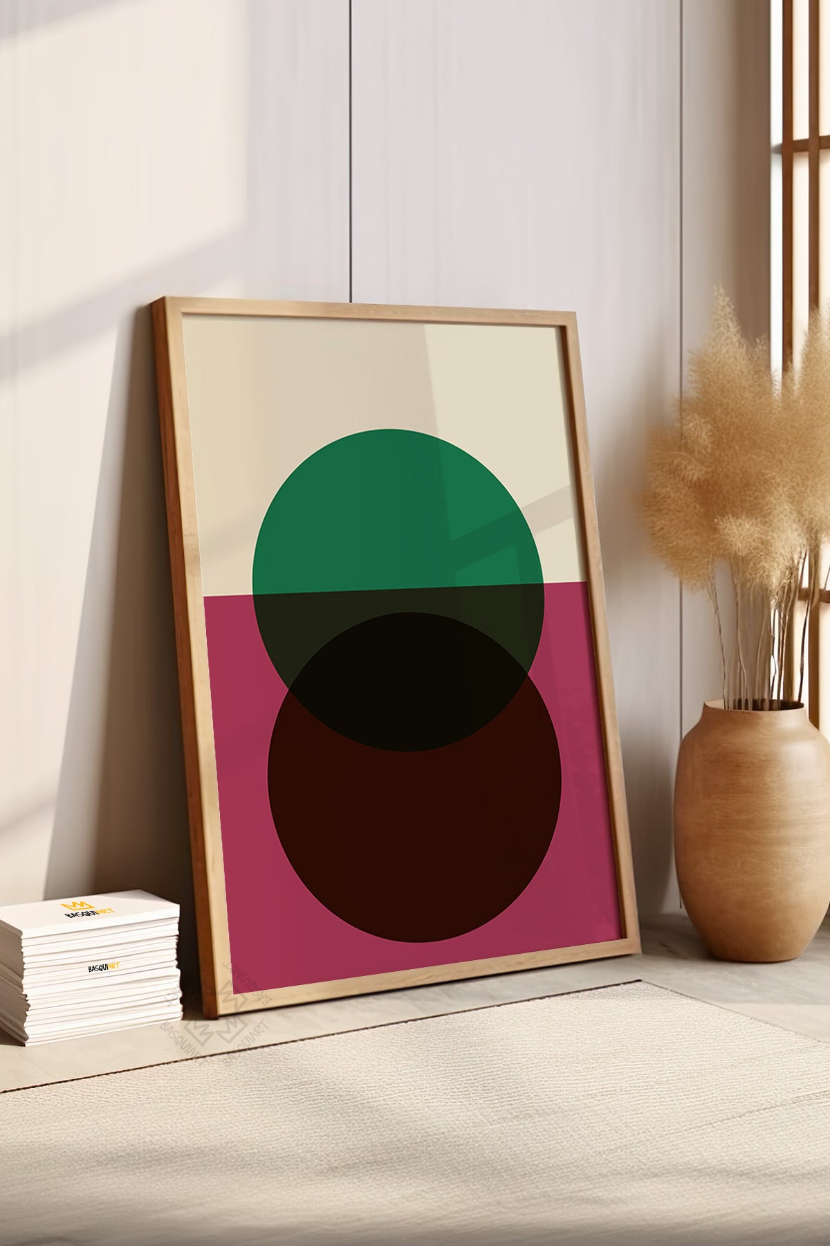 Bauhaus Serisi Ahşap Çerçeveli Poster, Tablo No:77