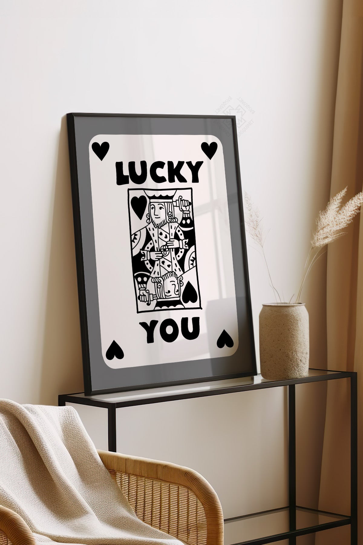 Lucky You Serisi Siyah Çerçeveli Poster, Tablo Duvar Dekoru No:105