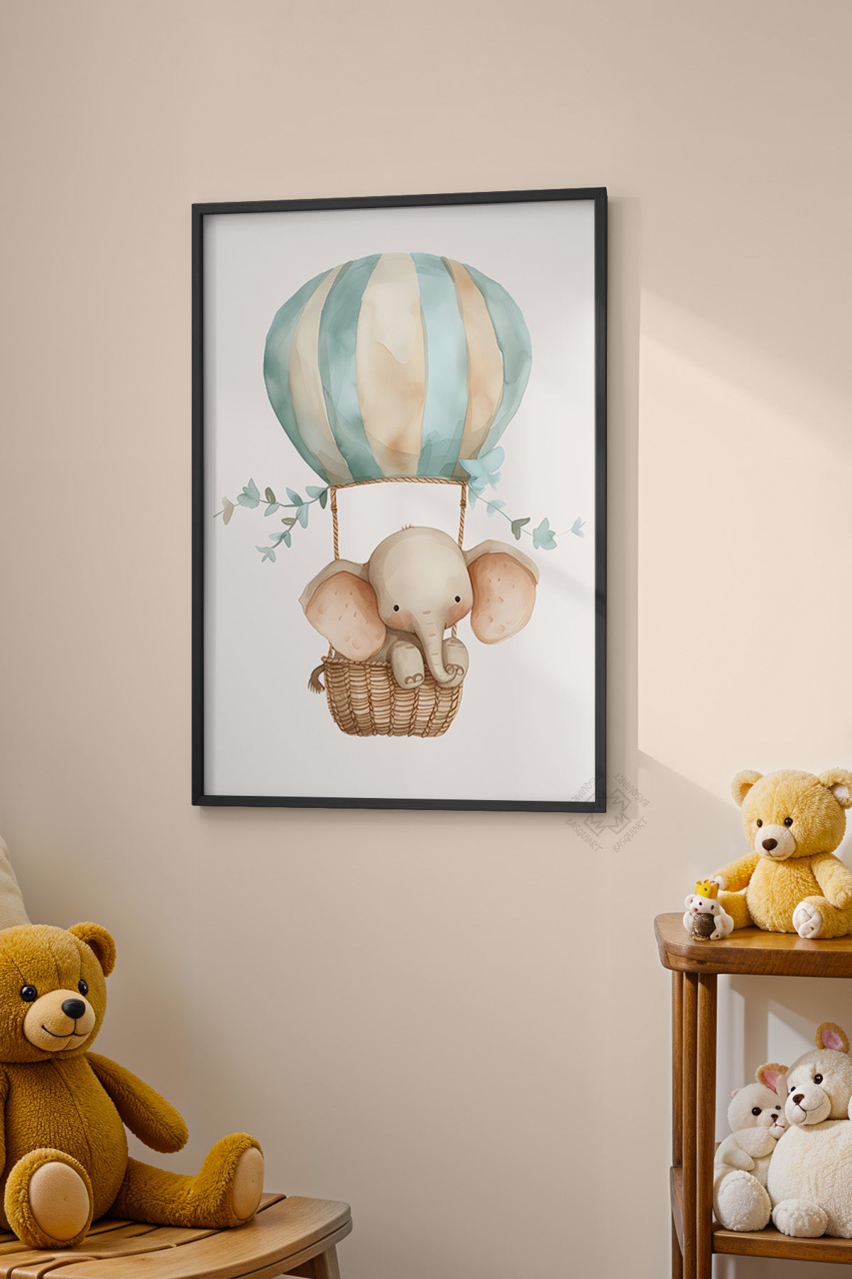 Çocuk Odası, Bebek Odası Siyah Çerçeveli Poster, Tablo No:46