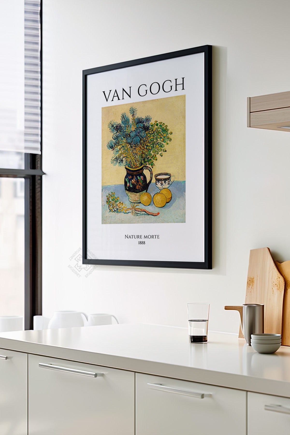 Vincent Van Gogh Serisi Siyah Çerçeveli Poster, Tablo Duvar Dekoru No:28