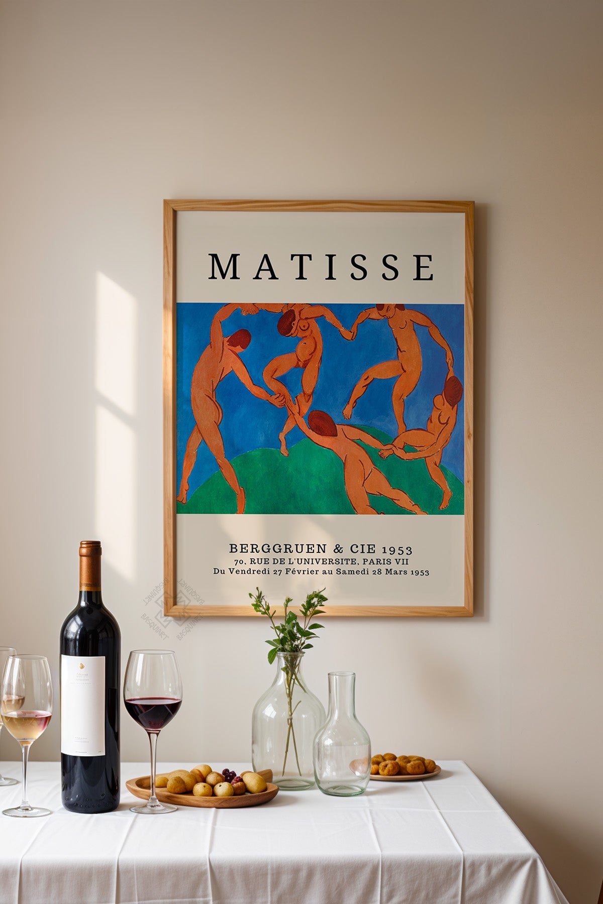 Henri Matisse Serisi Ahşap Çerçeveli Poster, Tablo Duvar Dekoru No:8