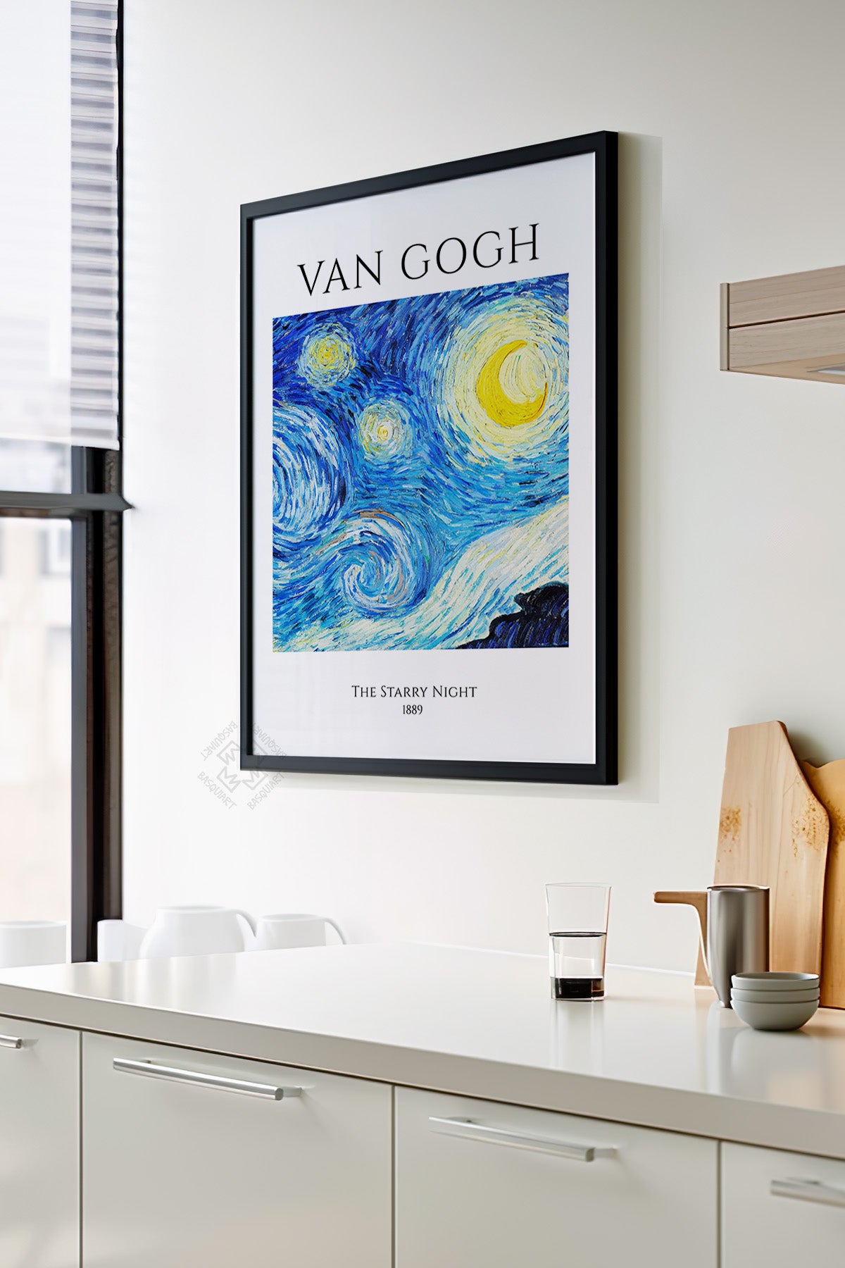Vincent Van Gogh Serisi Siyah Çerçeveli Poster, Tablo Duvar Dekoru No:2