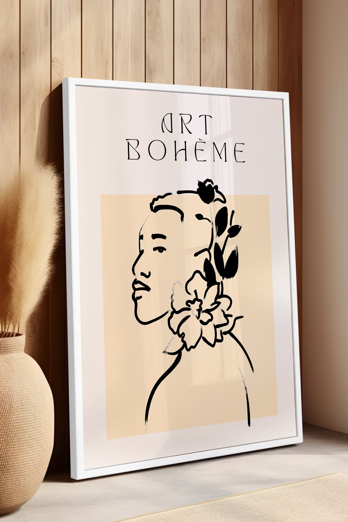 Bohemian Serisi Beyaz Çerçeveli Poster, Tablo No:98