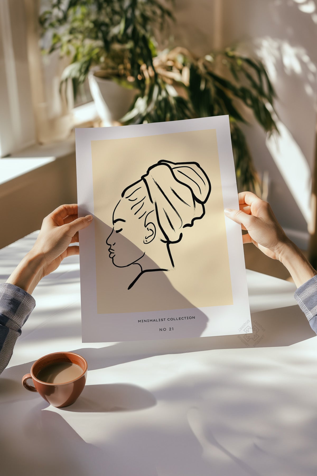 Çizgisel Bohem 4'lü Poster Seti, Duvar Dekoru No:11