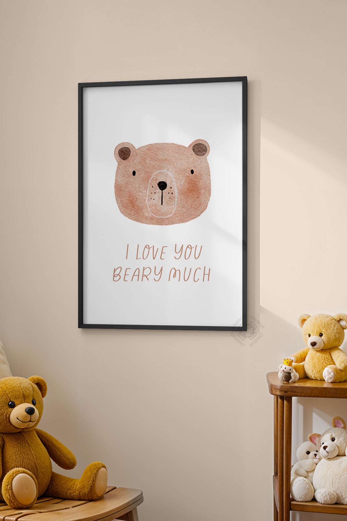 Çocuk Odası, Bebek Odası Siyah Çerçeveli Poster, Tablo No:96