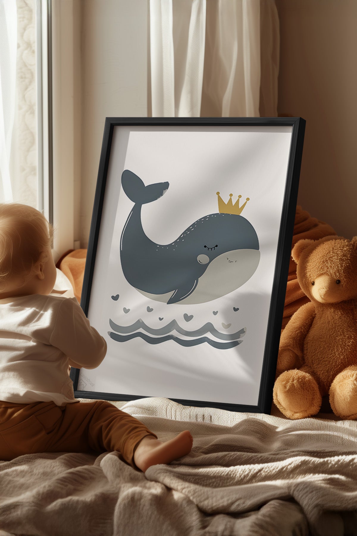 Çocuk Odası, Bebek Odası Siyah Çerçeveli Poster, Tablo No:51