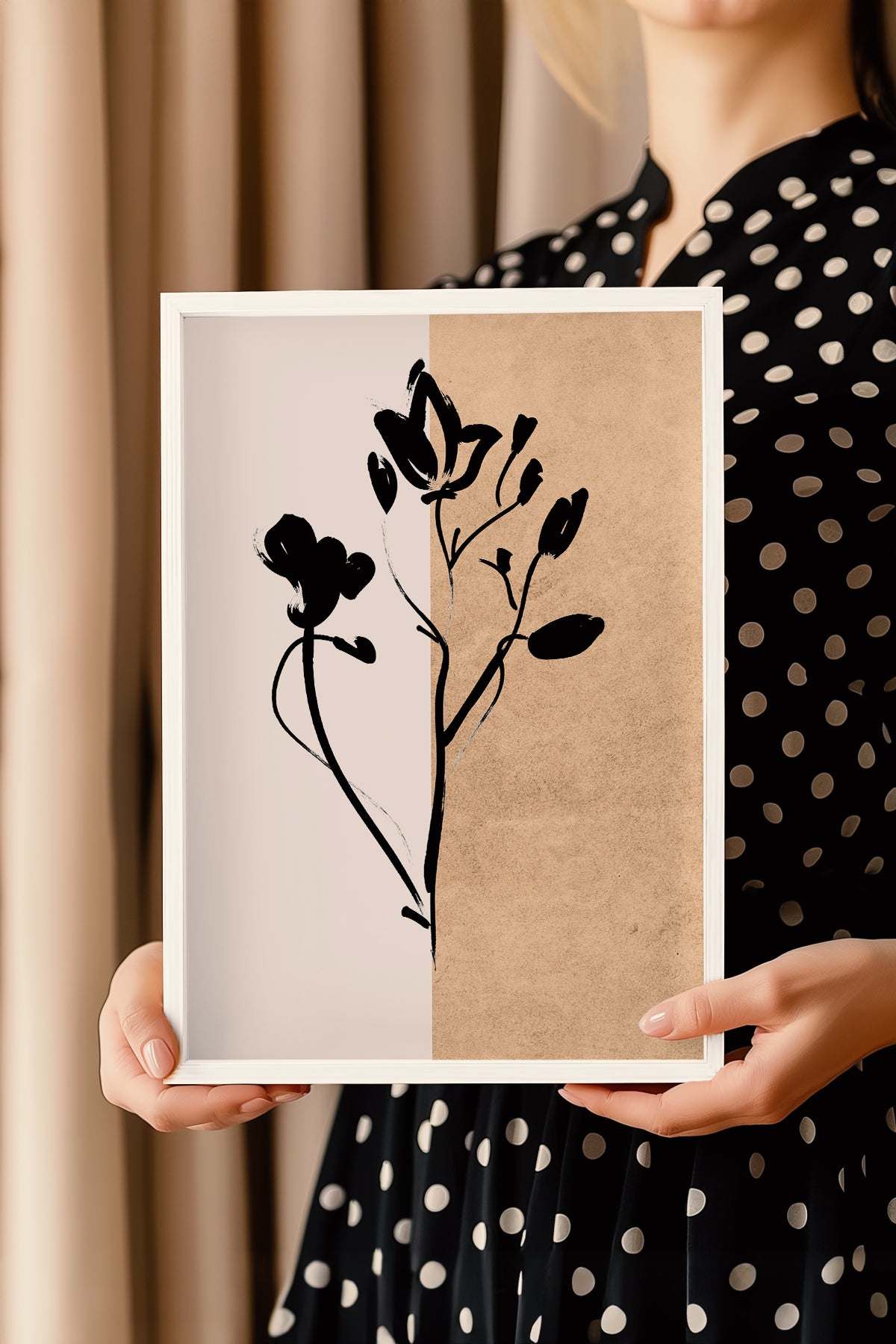 Bohemian Serisi Beyaz Çerçeveli Poster, Tablo No:132