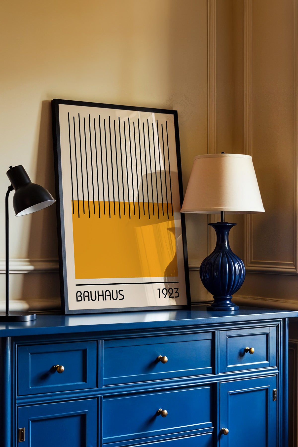 Bauhaus Serisi Siyah Çerçeveli Poster, Tablo No:23