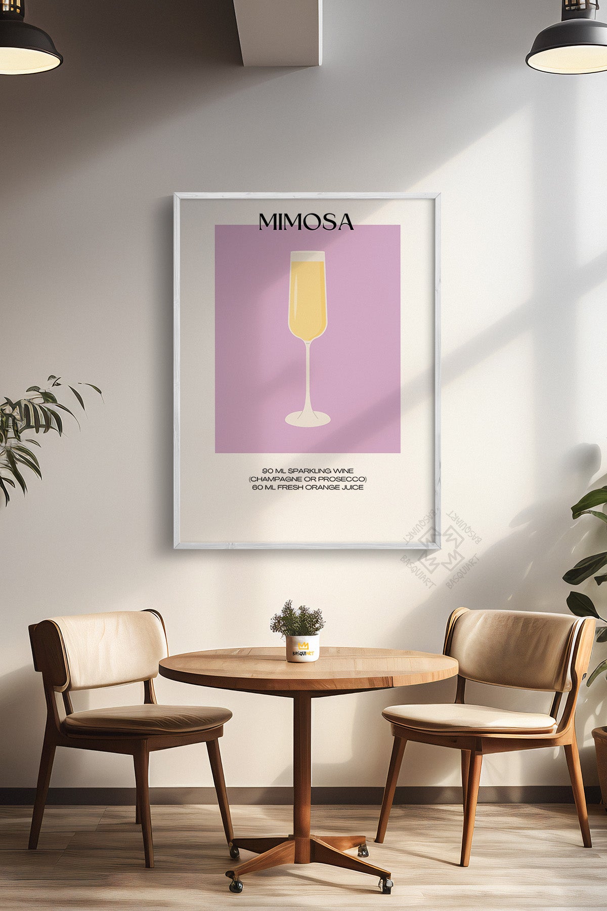 Kokteyl Serisi Beyaz Çerçeveli Poster, Tablo, Cafe, Restoran, Mutfak Duvar Dekoru No:25