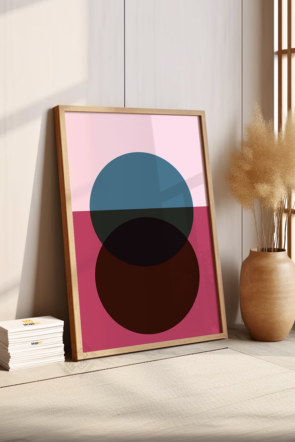 Bauhaus Serisi Ahşap Çerçeveli Poster, Tablo No:73