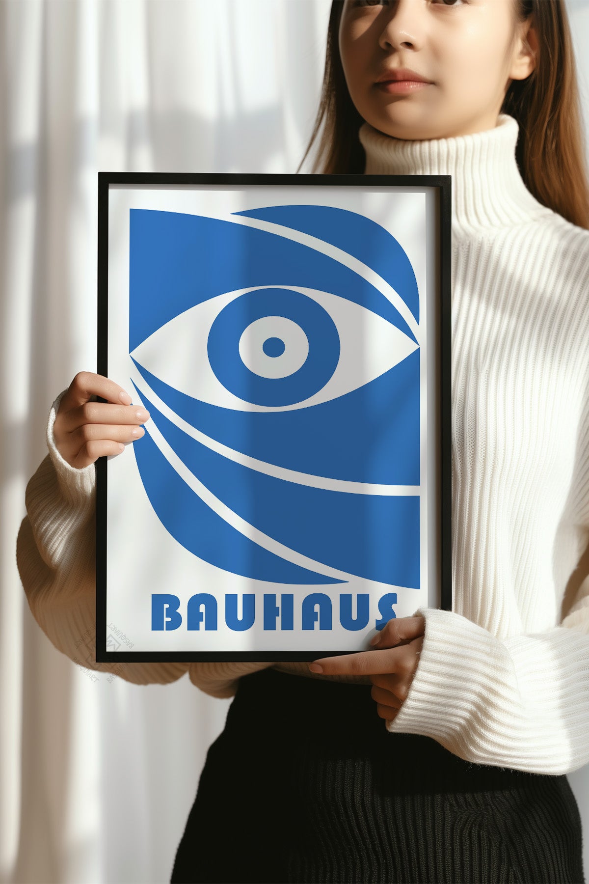 Bauhaus Serisi Siyah Çerçeveli Poster, Tablo No:63