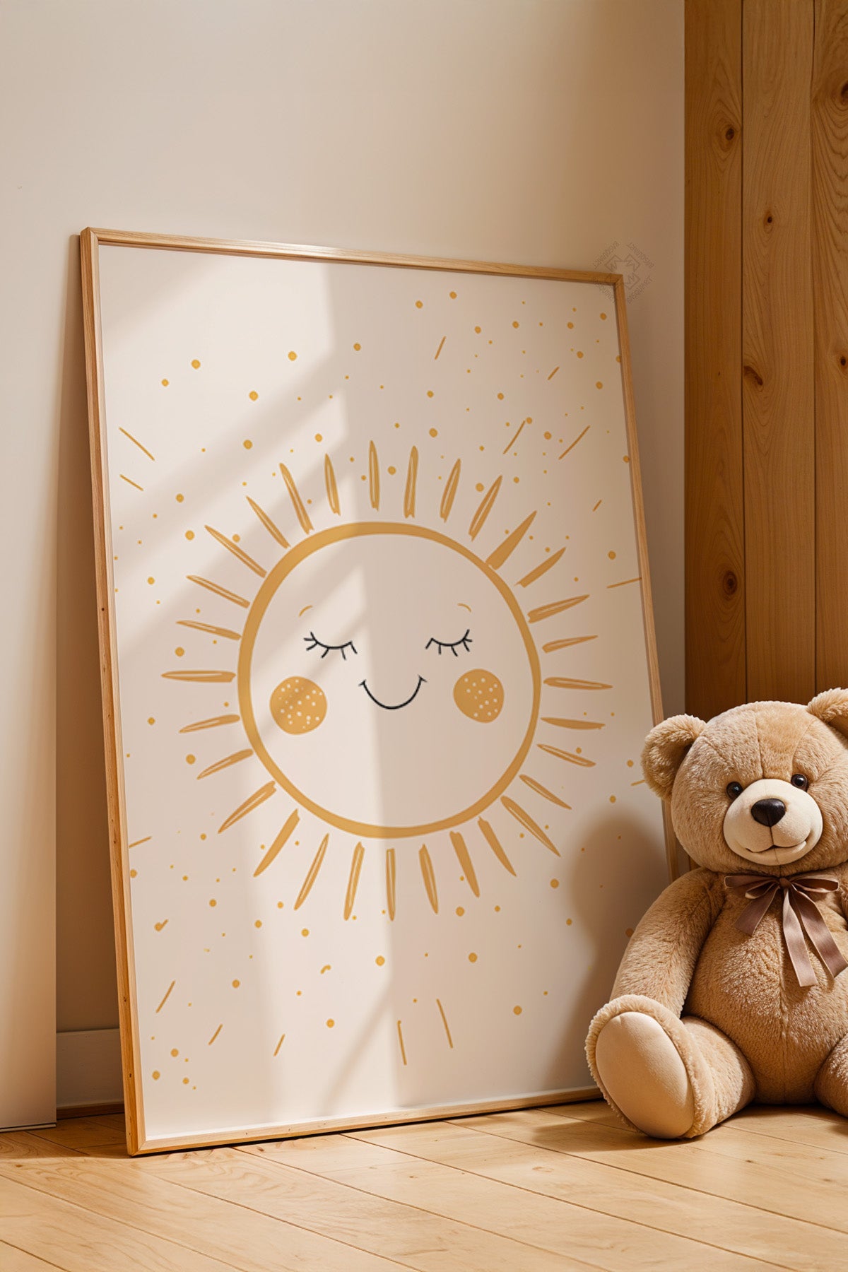 Çocuk Odası, Bebek Odası Ahşap Çerçeveli Poster, Tablo No:64