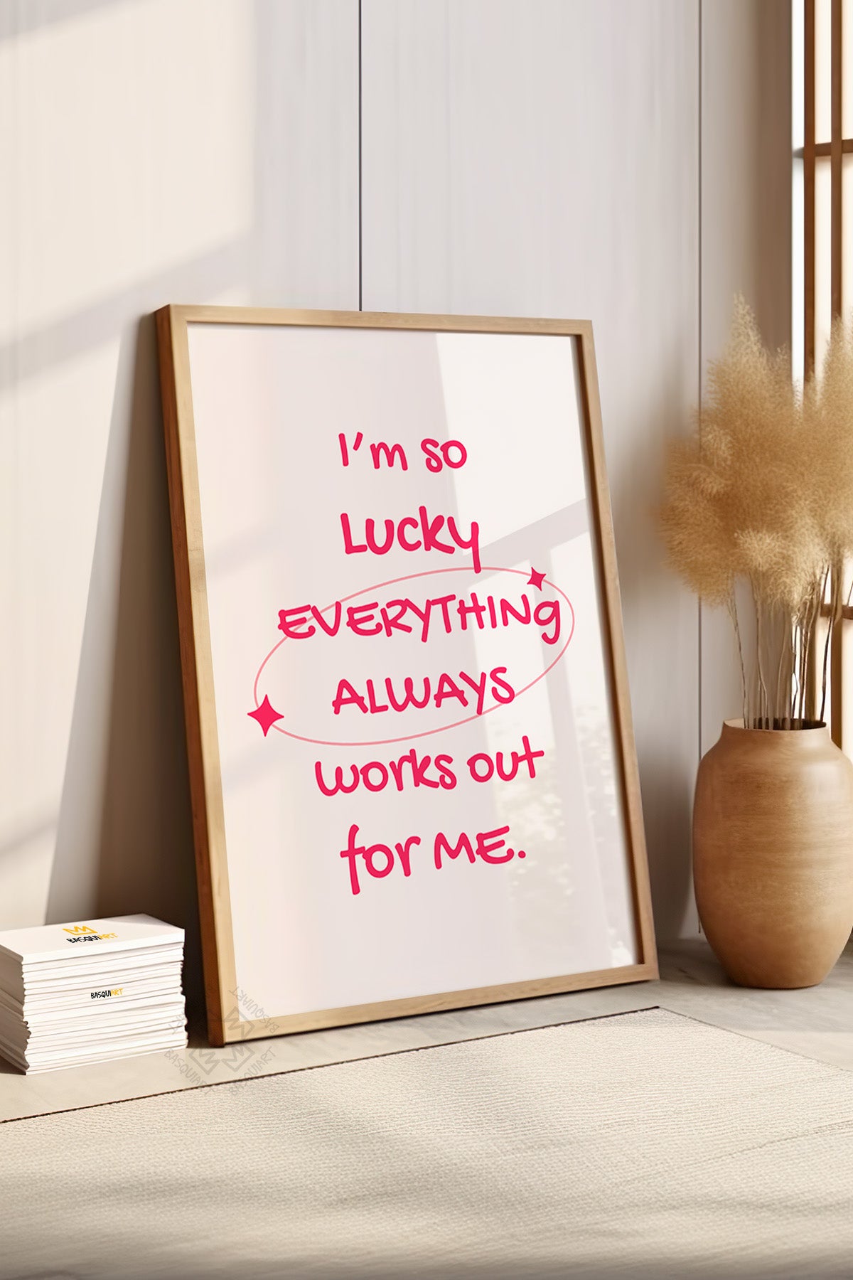 Lucky You Serisi Ahşap Çerçeveli Poster, Tablo Duvar Dekoru No:89