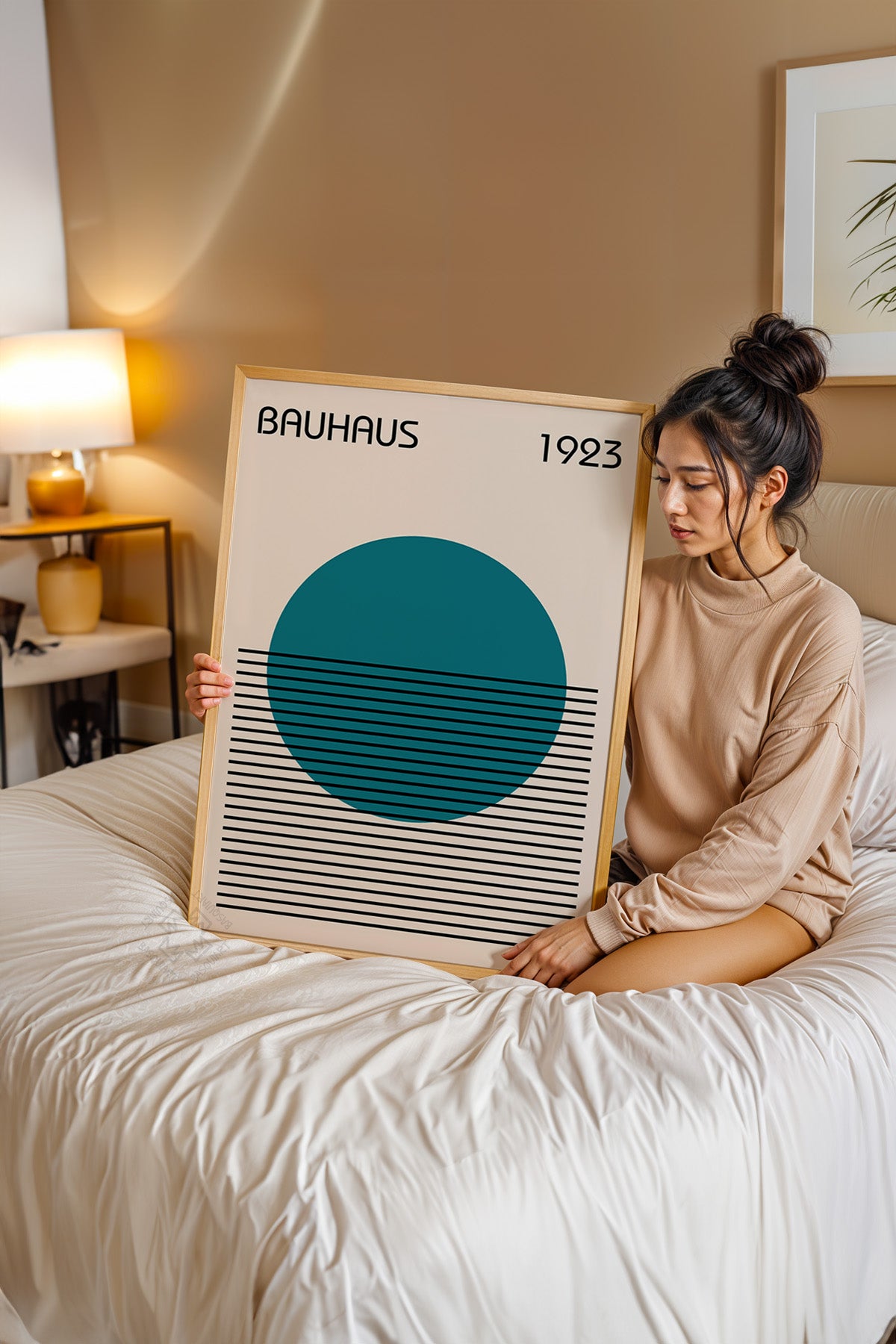 Bauhaus Serisi Ahşap Çerçeveli Poster, Tablo No:20