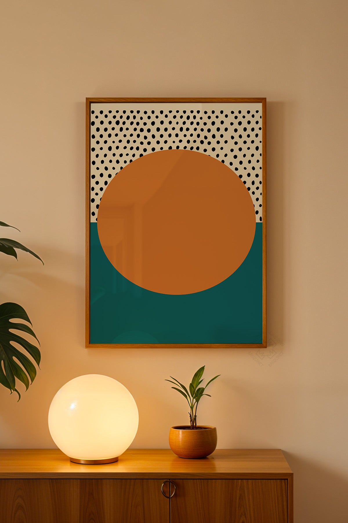 Bauhaus Serisi Ahşap Çerçeveli Poster, Tablo No:78