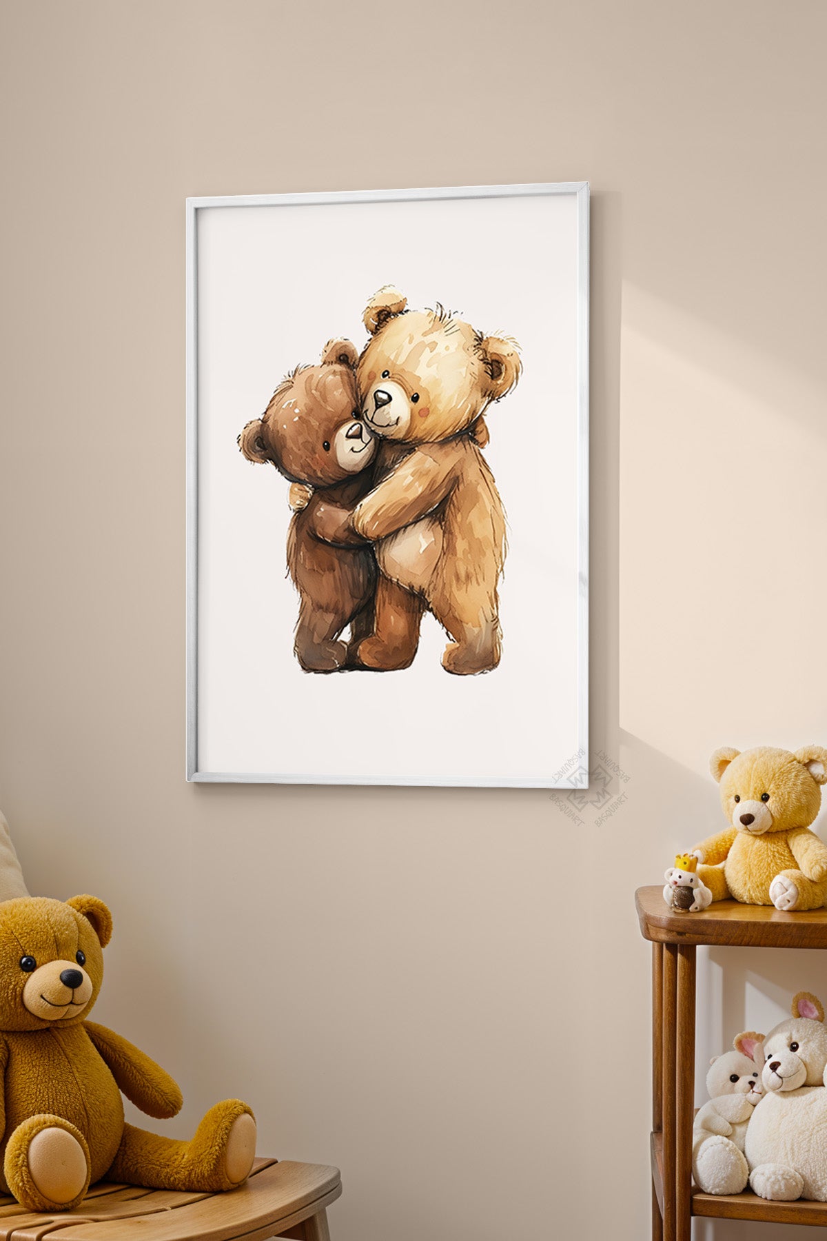Çocuk Odası, Bebek Odası Beyaz Çerçeveli Poster, Tablo No:81