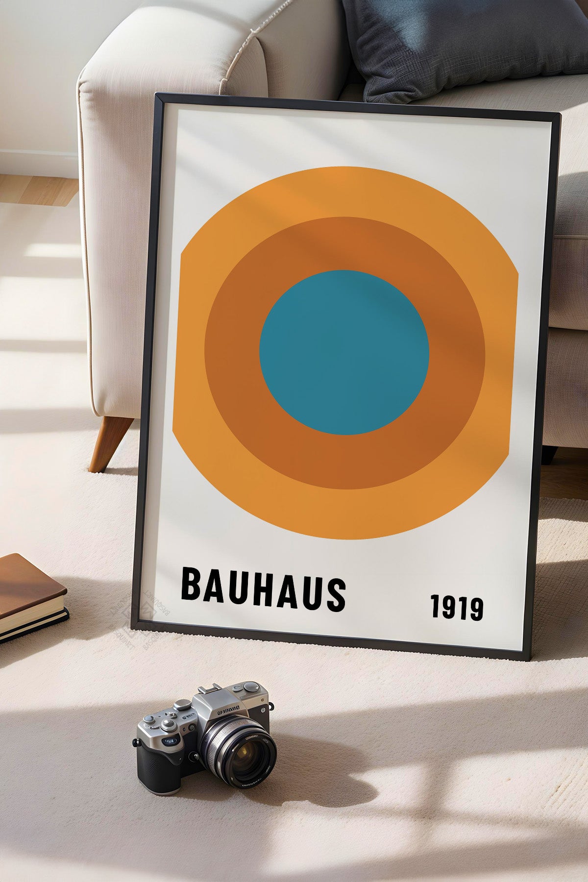 Bauhaus Serisi Siyah Çerçeveli Poster, Tablo No:93