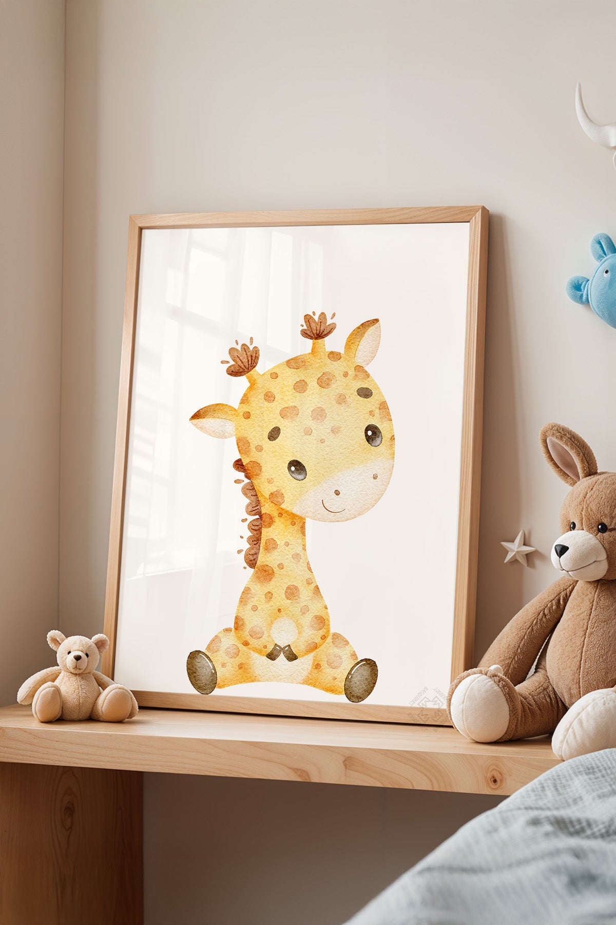 Çocuk Odası, Bebek Odası Ahşap Çerçeveli Poster, Tablo No:15