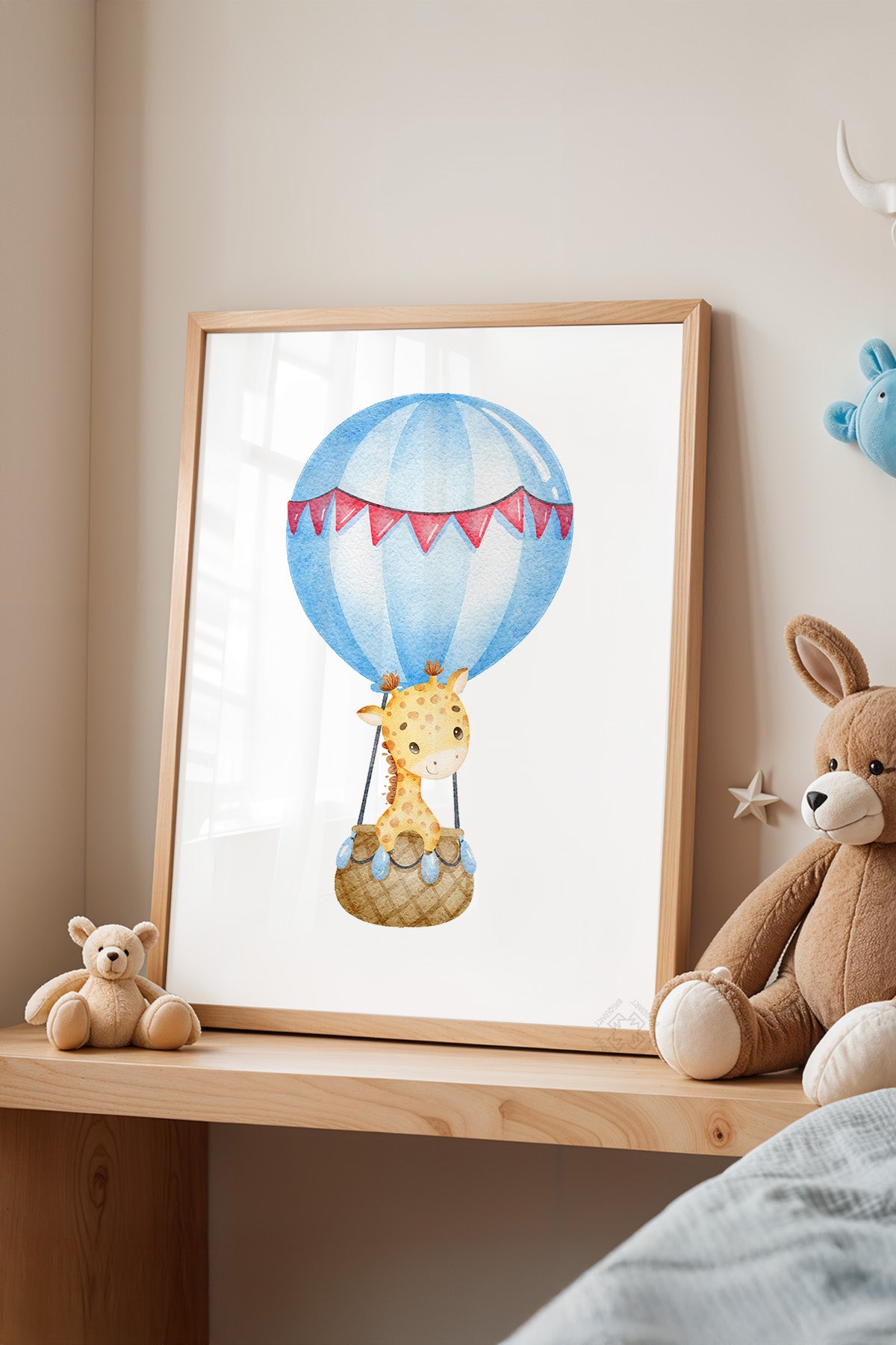 Çocuk Odası, Bebek Odası Ahşap Çerçeveli Poster, Tablo No:7