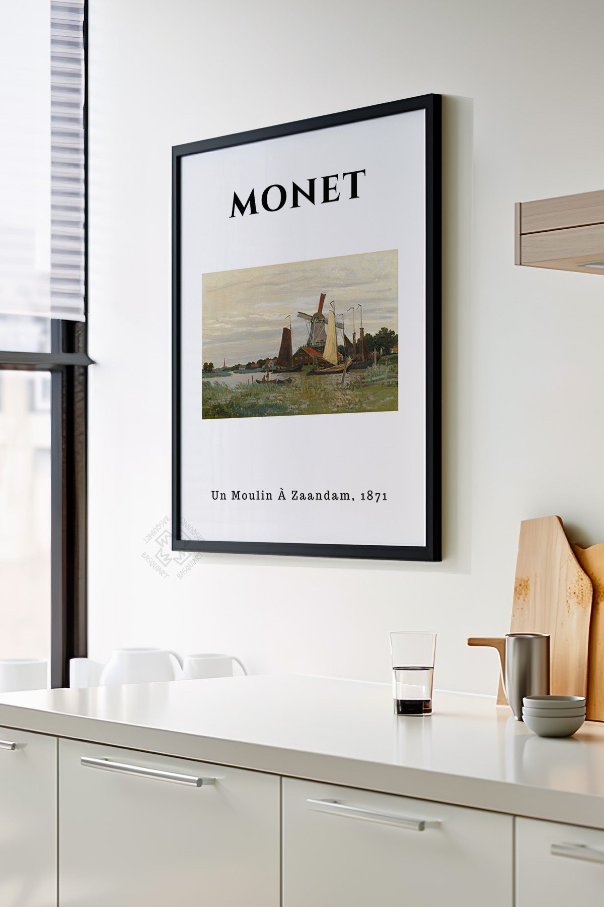 Claude Monet Serisi Siyah Çerçeveli Poster, Tablo Duvar Dekoru No:16