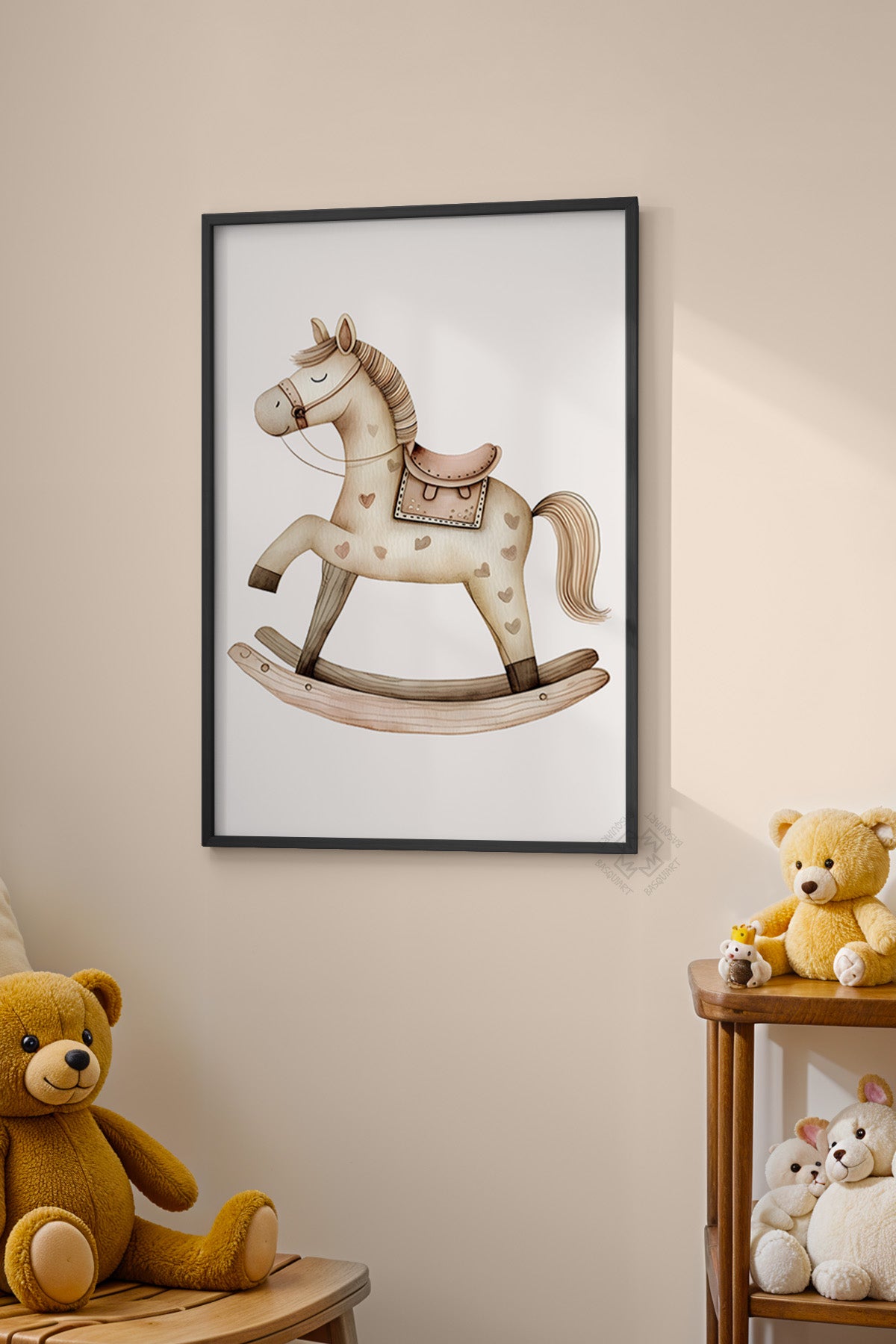 Çocuk Odası, Bebek Odası Siyah Çerçeveli Poster, Tablo No:55