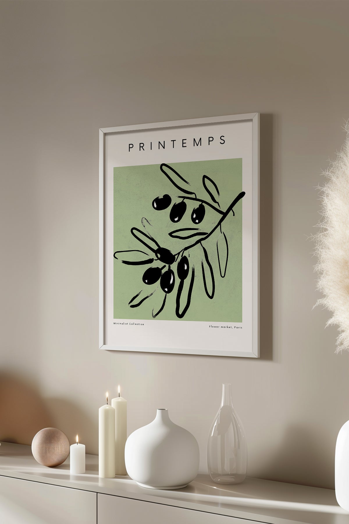 Bohemian Serisi Beyaz Çerçeveli Poster, Tablo No:63