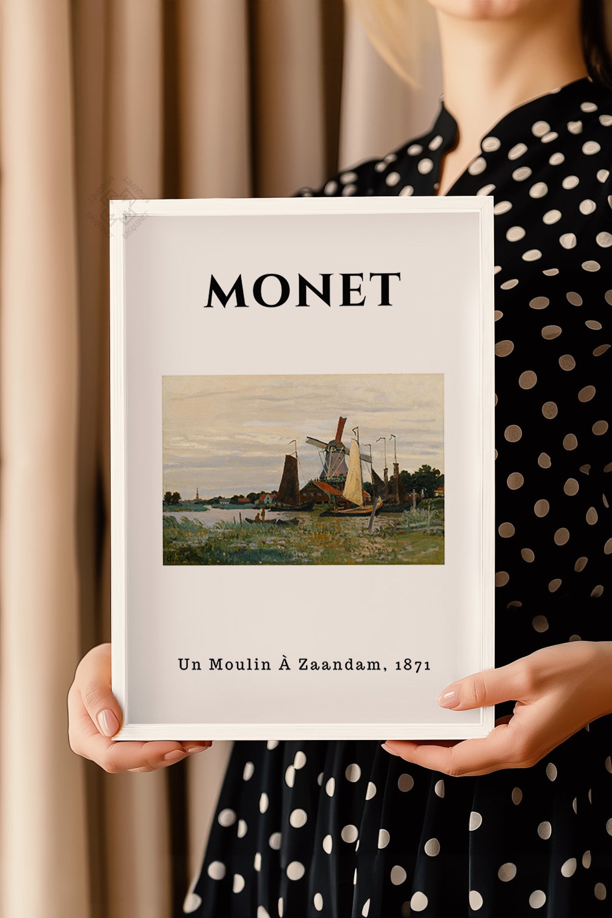 Claude Monet Serisi Beyaz Çerçeveli Poster, Tablo Duvar Dekoru No:16