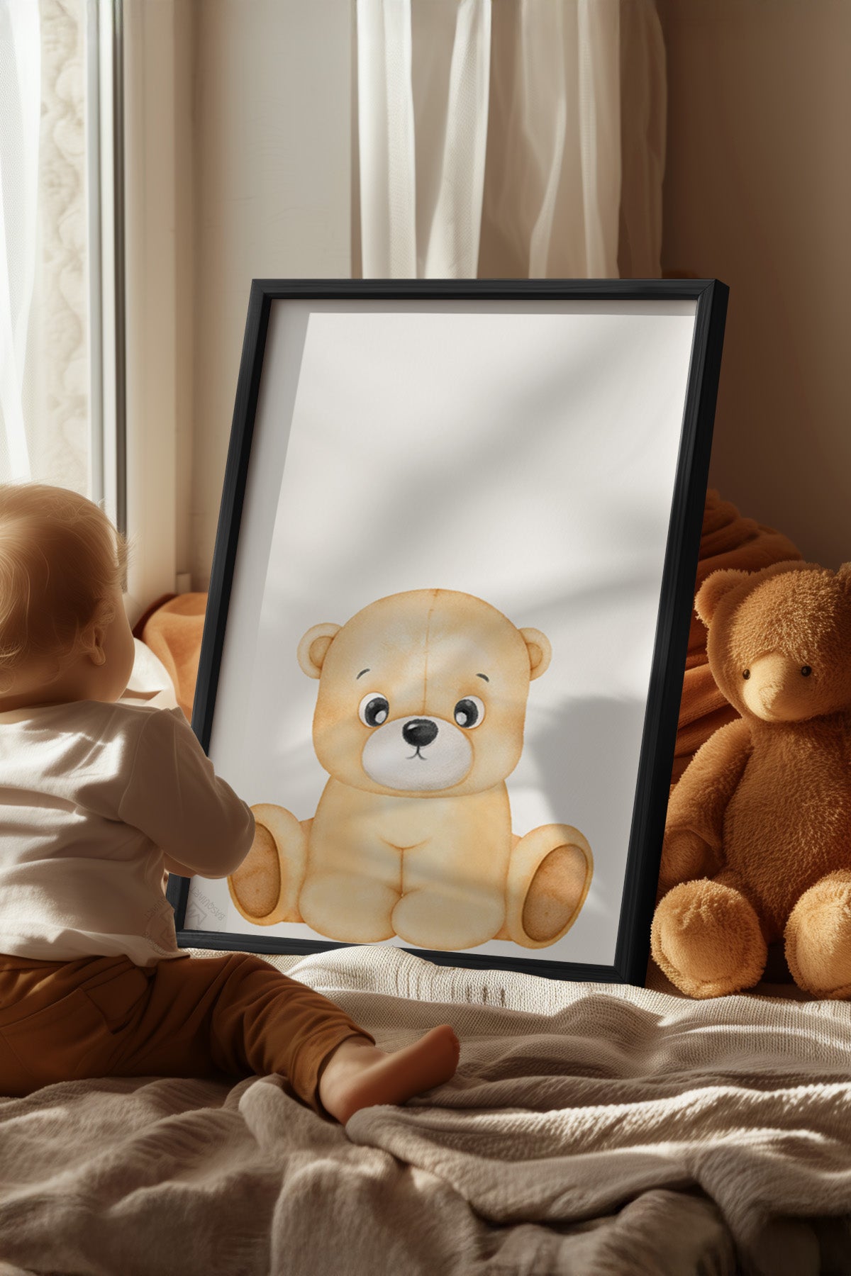 Çocuk Odası, Bebek Odası Siyah Çerçeveli Poster, Tablo No:17