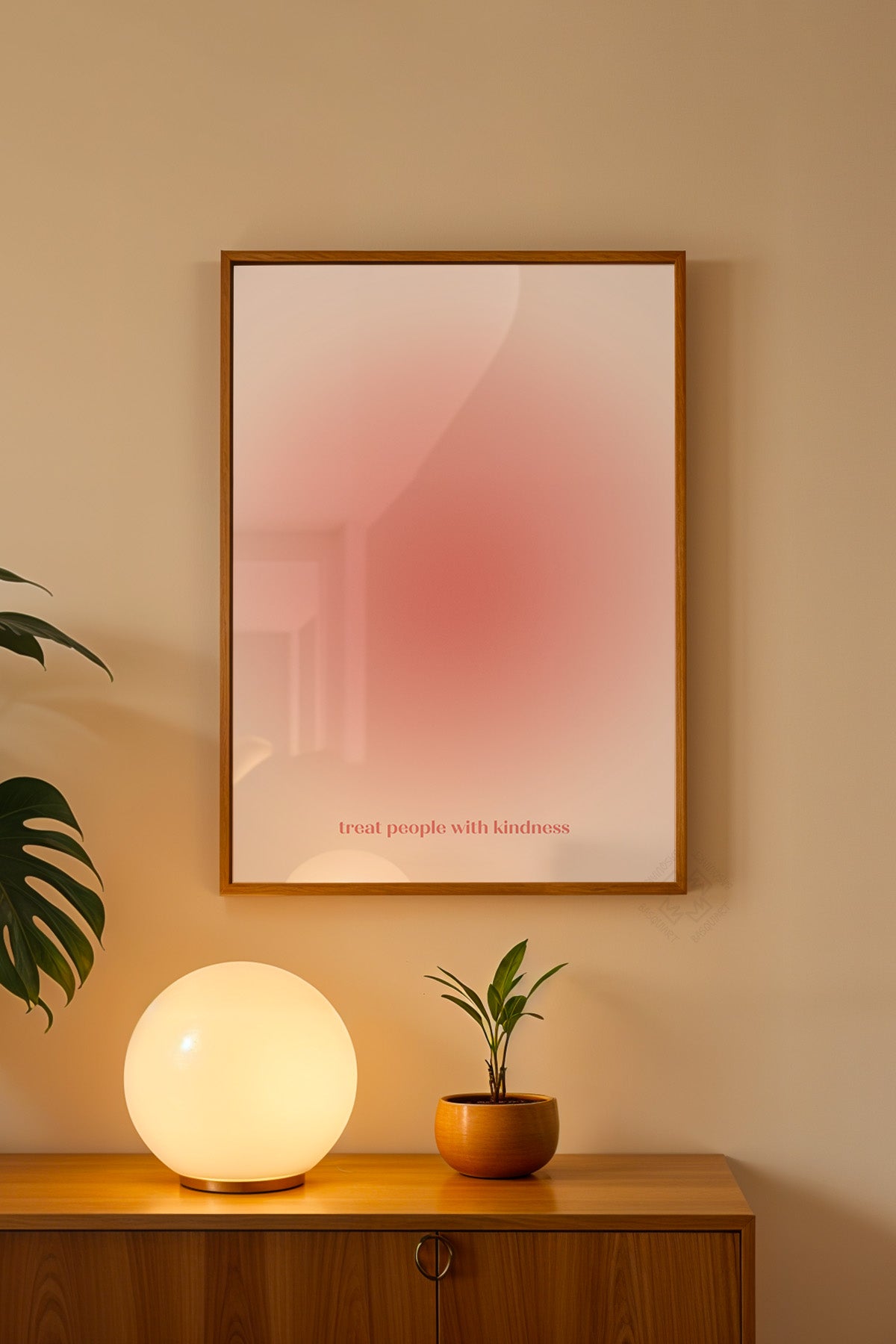 Aura Serisi Ahşap Çerçeveli Poster, Tablo No:182