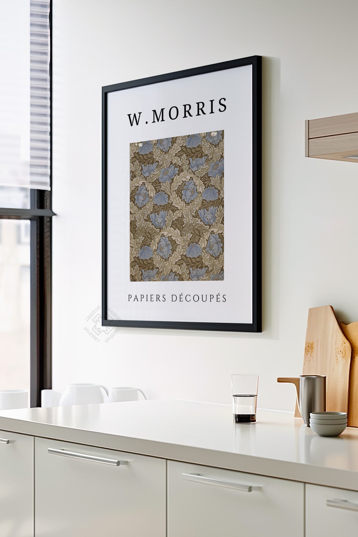 William Morris Serisi Siyah Çerçeveli Poster, Tablo Duvar Dekoru No:7