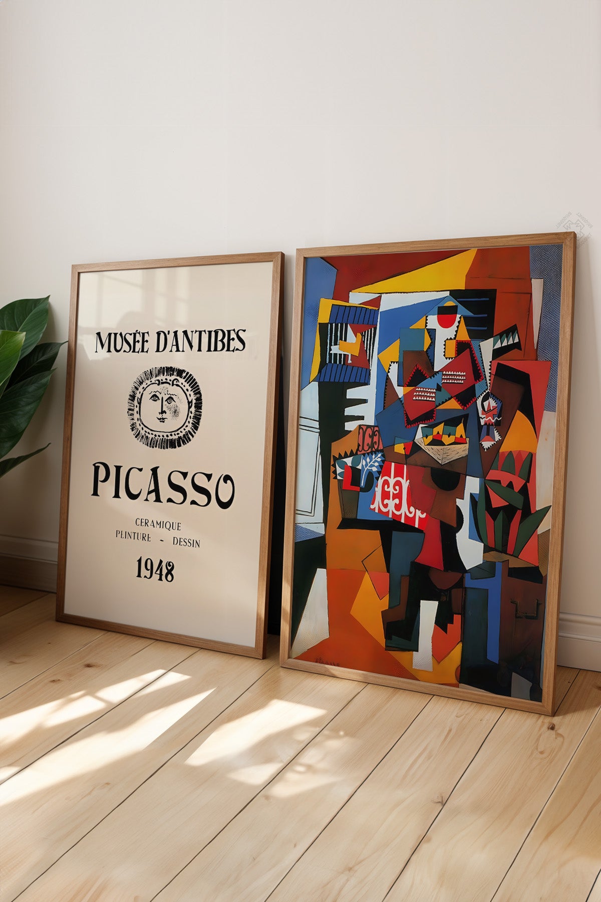 Picasso 2'li Ahşap Çerçeveli Poster, Sanatsal Tablo Seti No:11