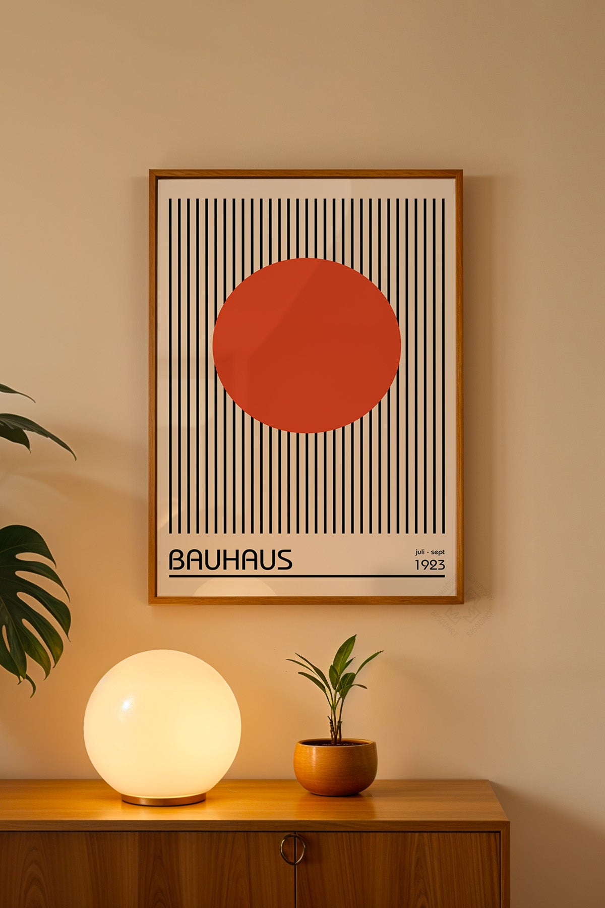 Bauhaus Serisi Ahşap Çerçeveli Poster, Tablo No:28