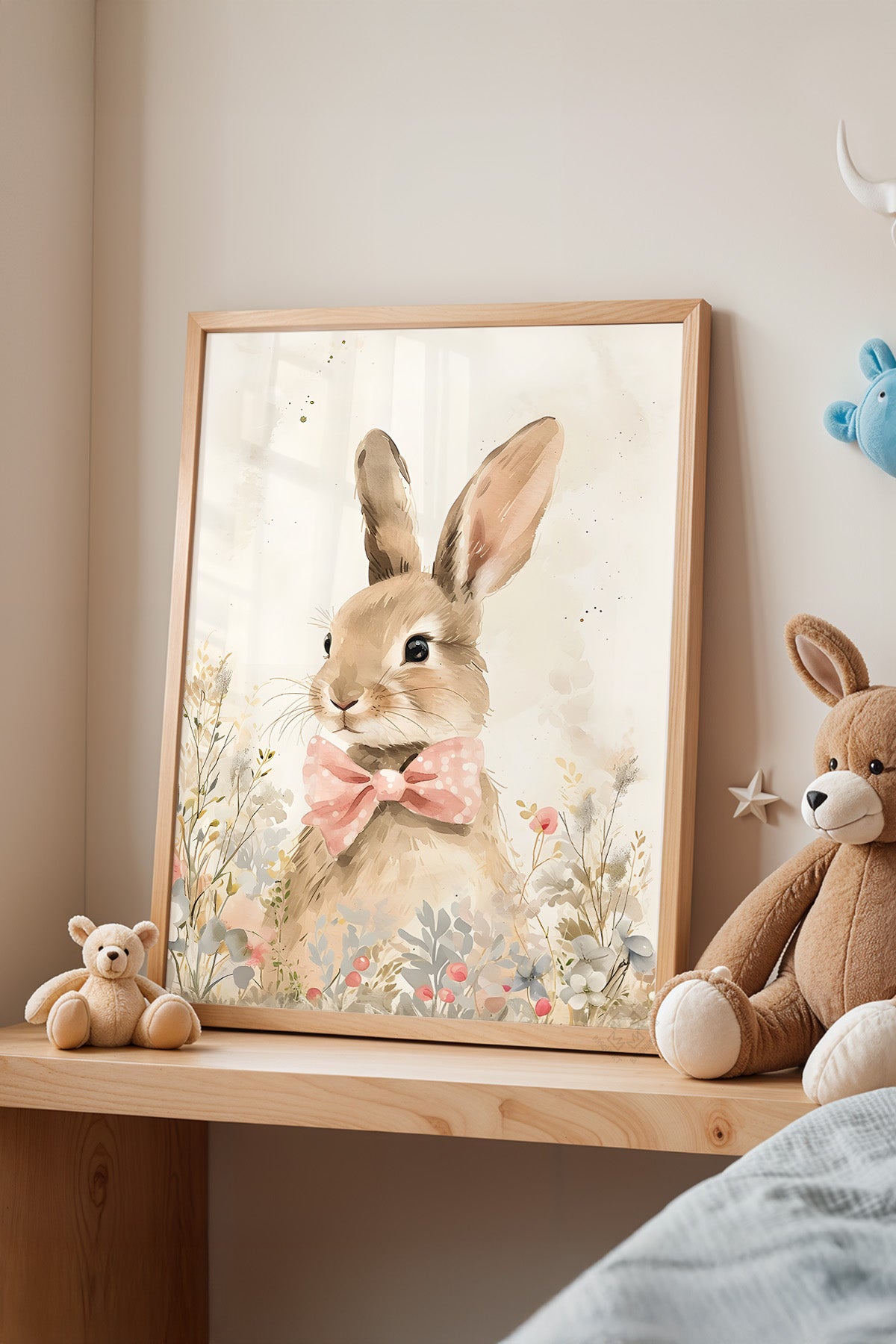 Çocuk Odası, Bebek Odası Ahşap Çerçeveli Poster, Tablo No:92
