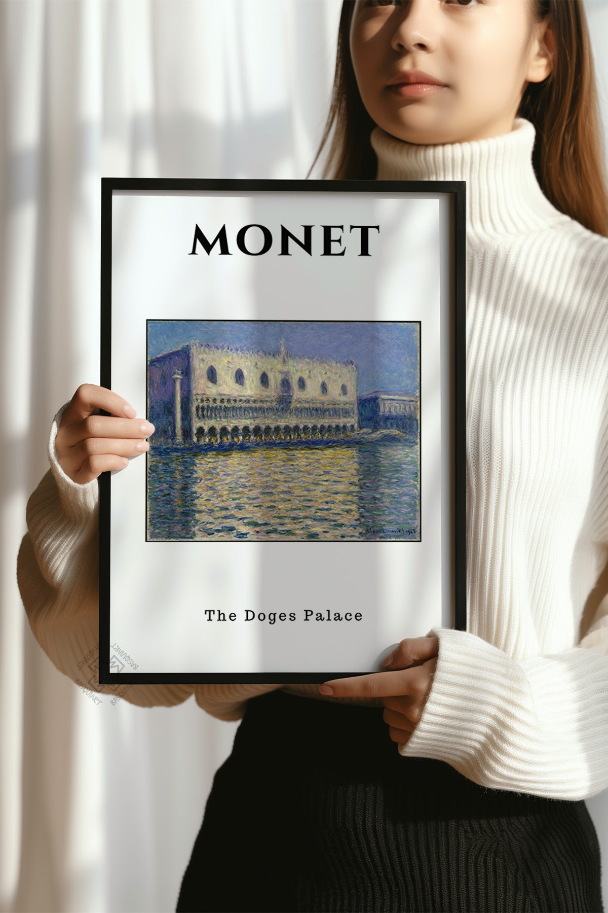 Claude Monet Serisi Siyah Çerçeveli Poster, Tablo Duvar Dekoru No:17
