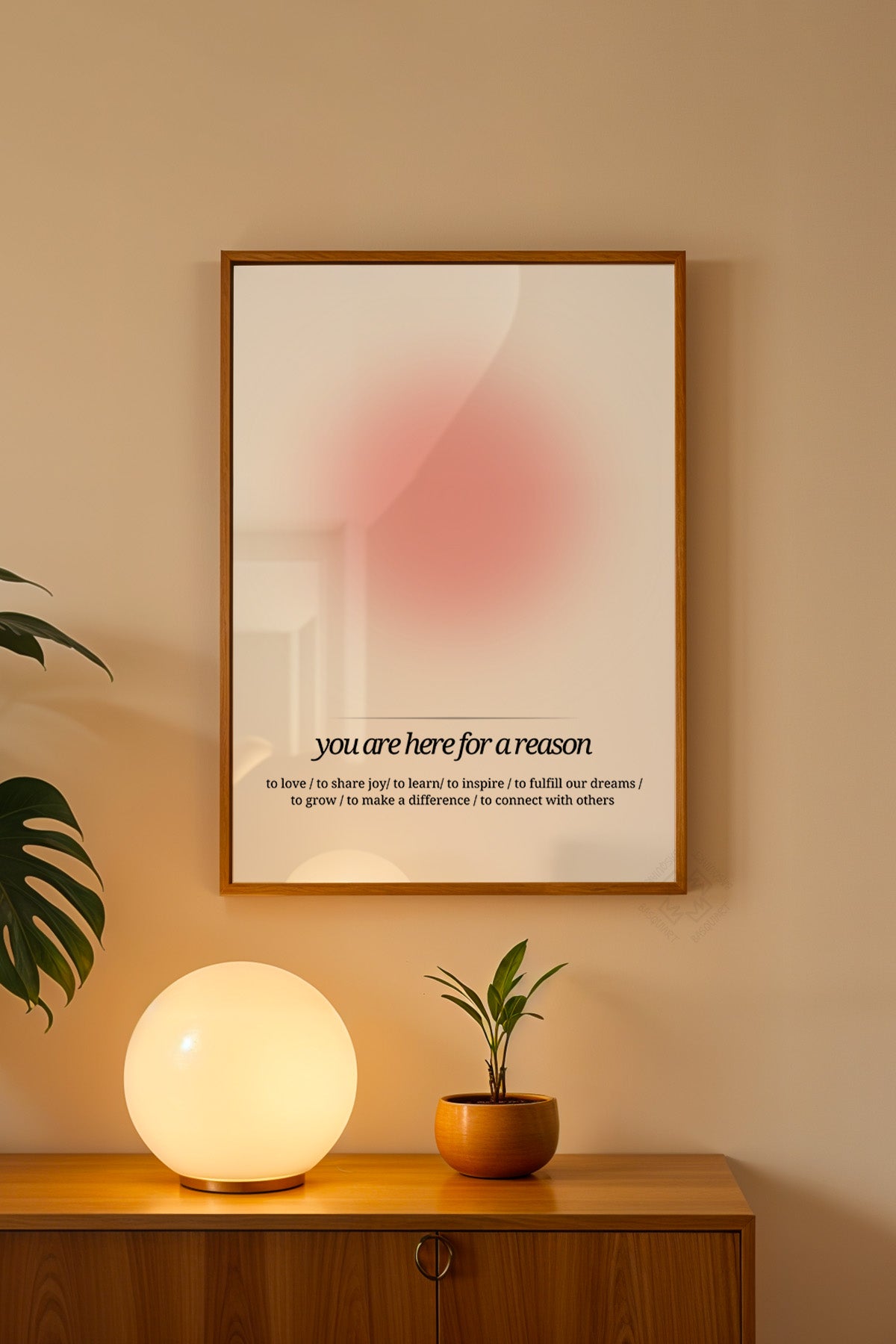 Aura Serisi Ahşap Çerçeveli Poster, Tablo No:94