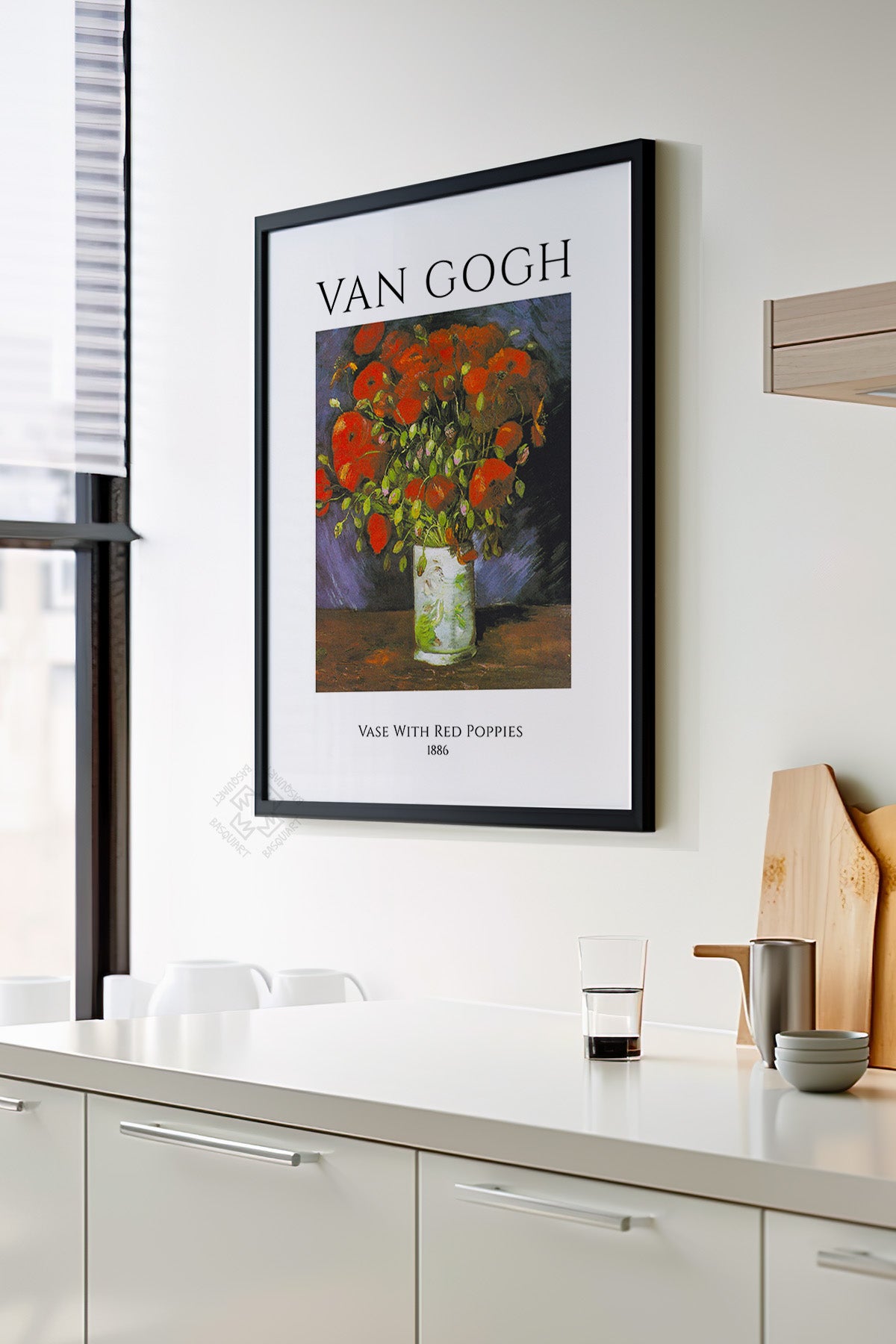 Vincent Van Gogh Serisi Siyah Çerçeveli Poster, Tablo Duvar Dekoru No:13