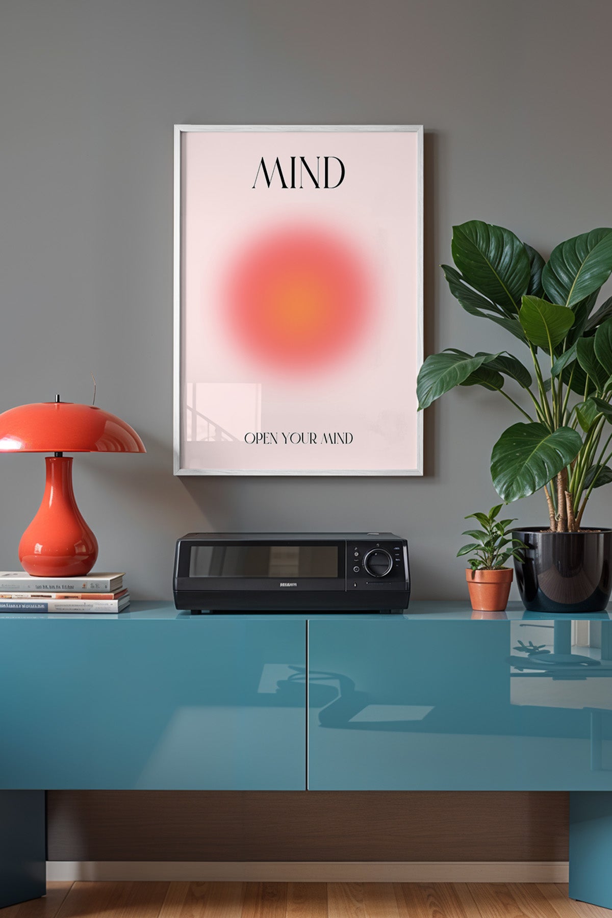 Aura Serisi Beyaz Çerçeveli Poster, Tablo No:162