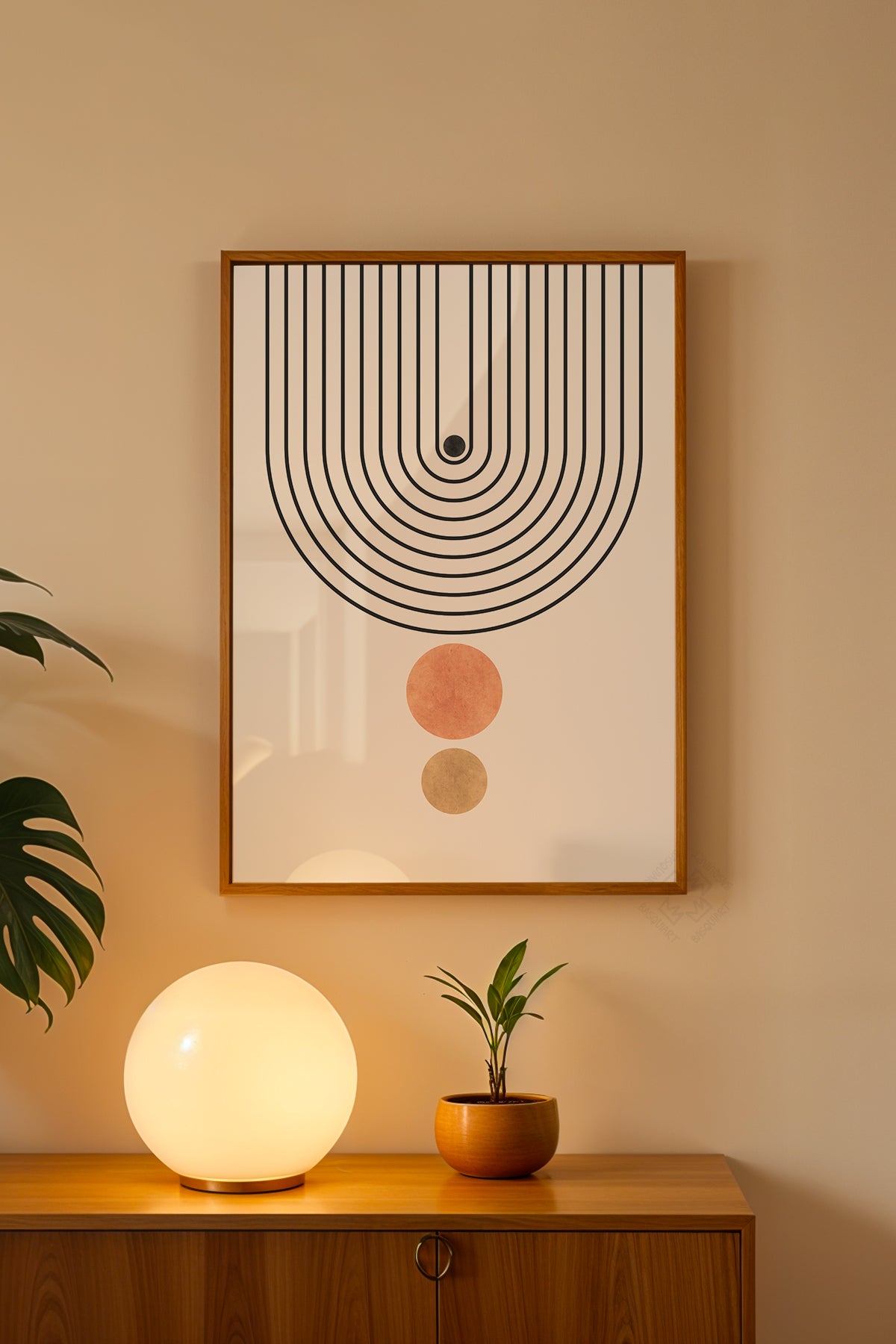 Bohemian Serisi Ahşap Çerçeveli Poster, Tablo No:21