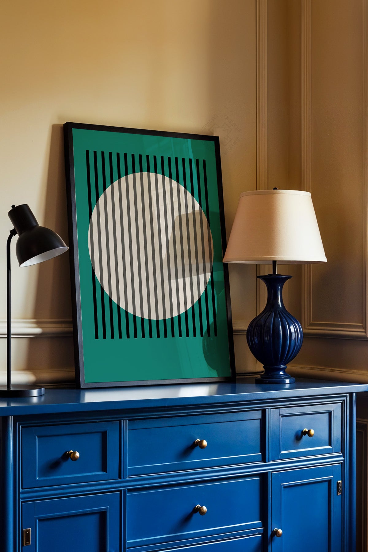 Bauhaus Serisi Siyah Çerçeveli Poster, Tablo No:79