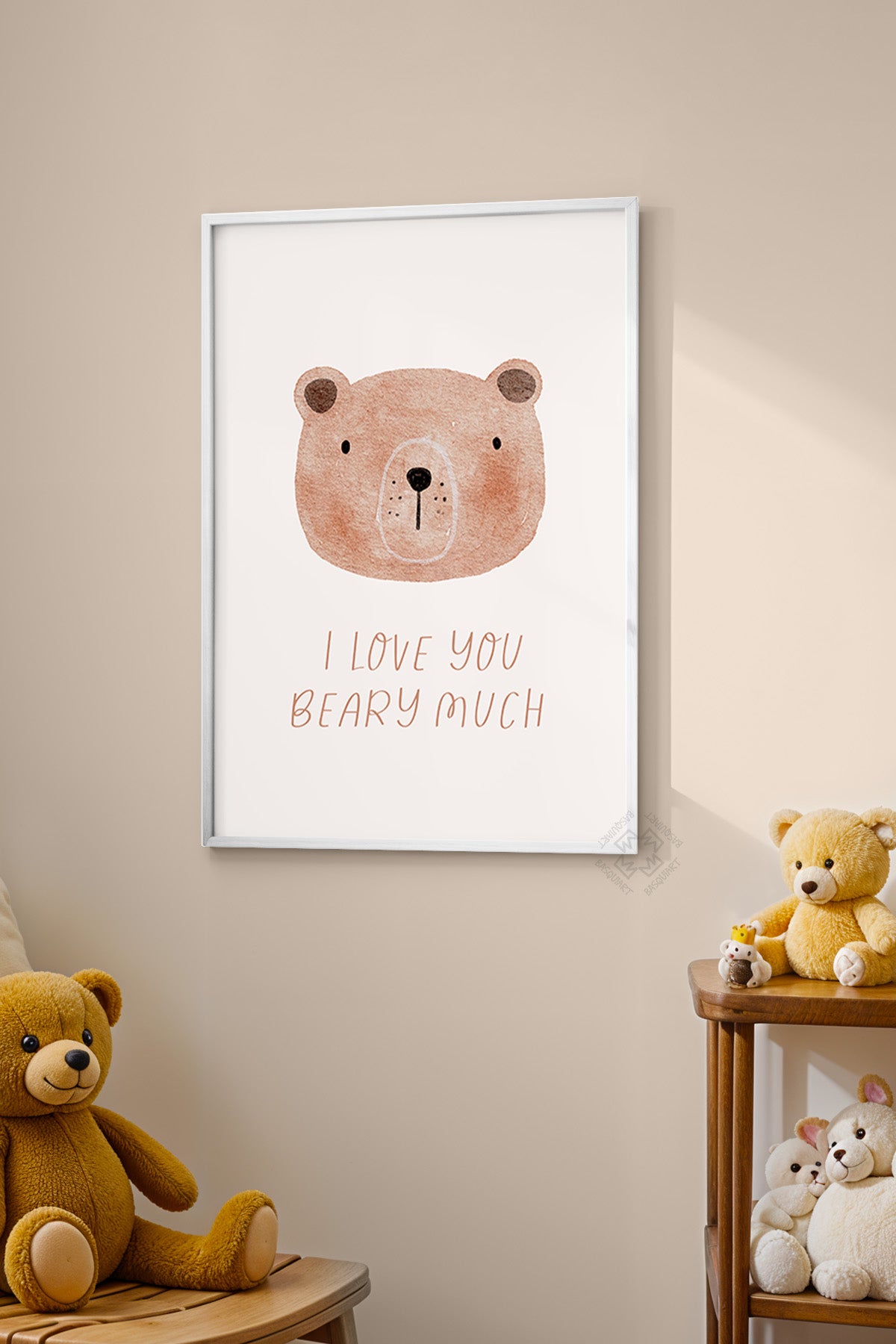 Çocuk Odası, Bebek Odası Beyaz Çerçeveli Poster, Tablo No:32