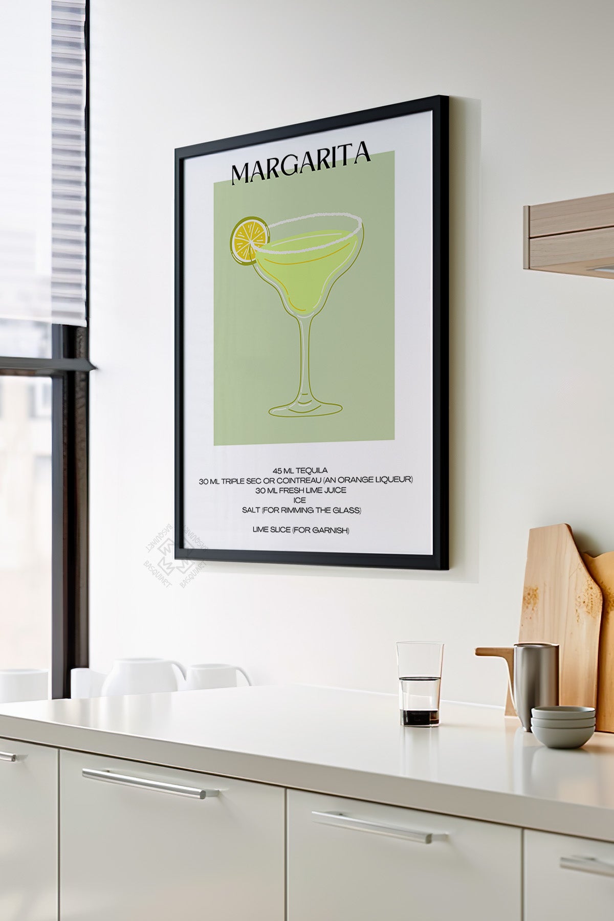Kokteyl Serisi Siyah Çerçeveli Poster, Tablo, Cafe, Restoran, Mutfak Duvar Dekoru No:20