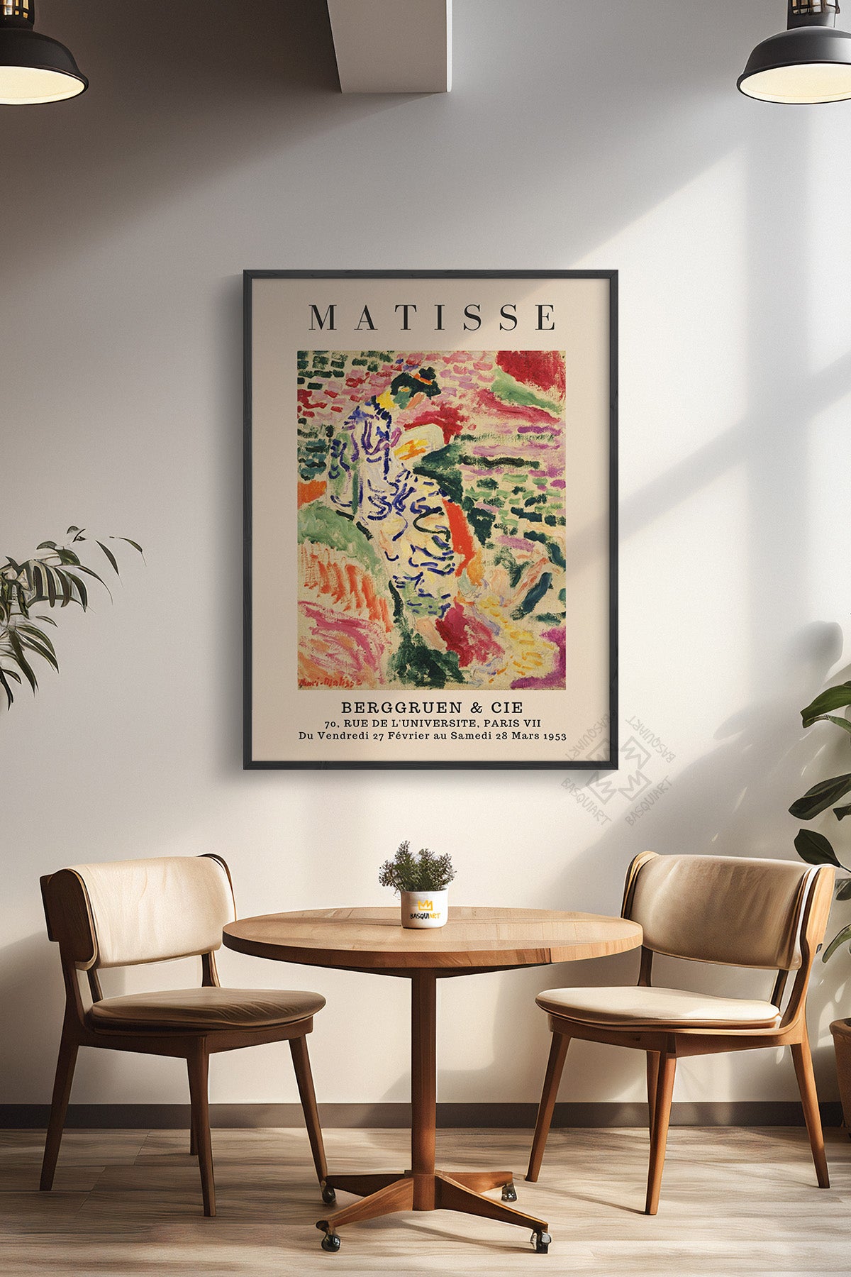 Henri Matisse Serisi Siyah Çerçeveli Poster, Tablo Duvar Dekoru No:13