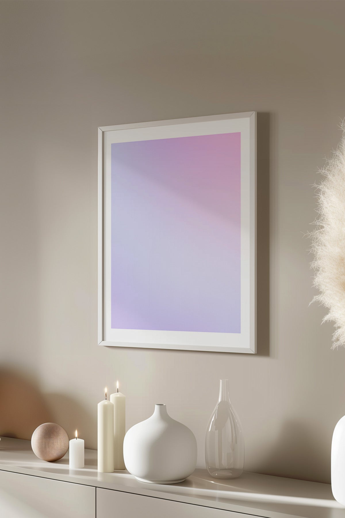 Aura Serisi Beyaz Çerçeveli Poster, Tablo No:24