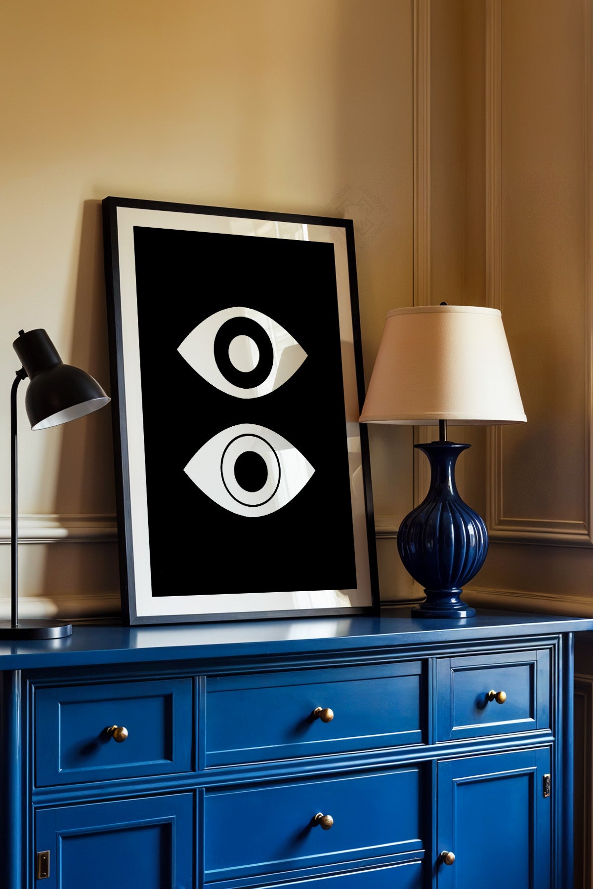 Bauhaus Serisi Siyah Çerçeveli Poster, Tablo No:49