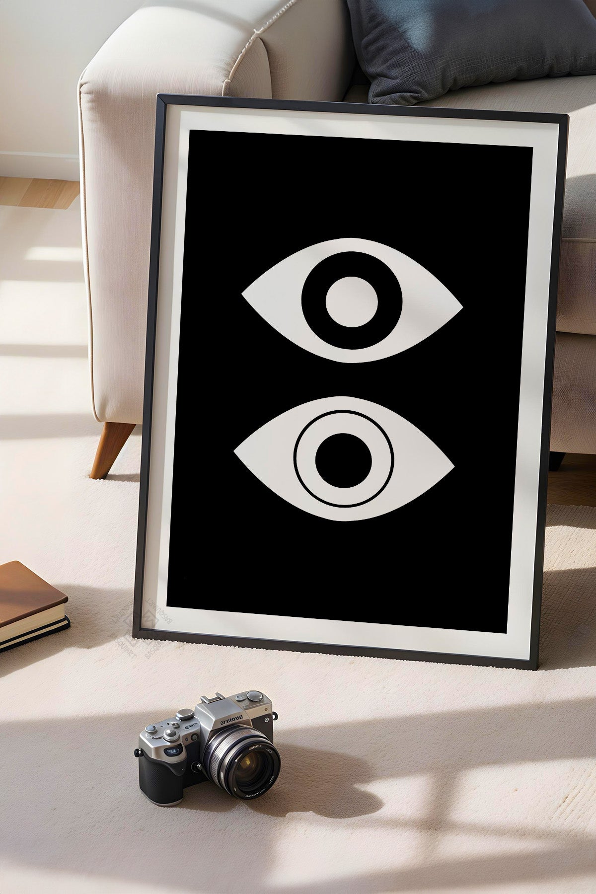 Bauhaus Serisi Siyah Çerçeveli Poster, Tablo No:49