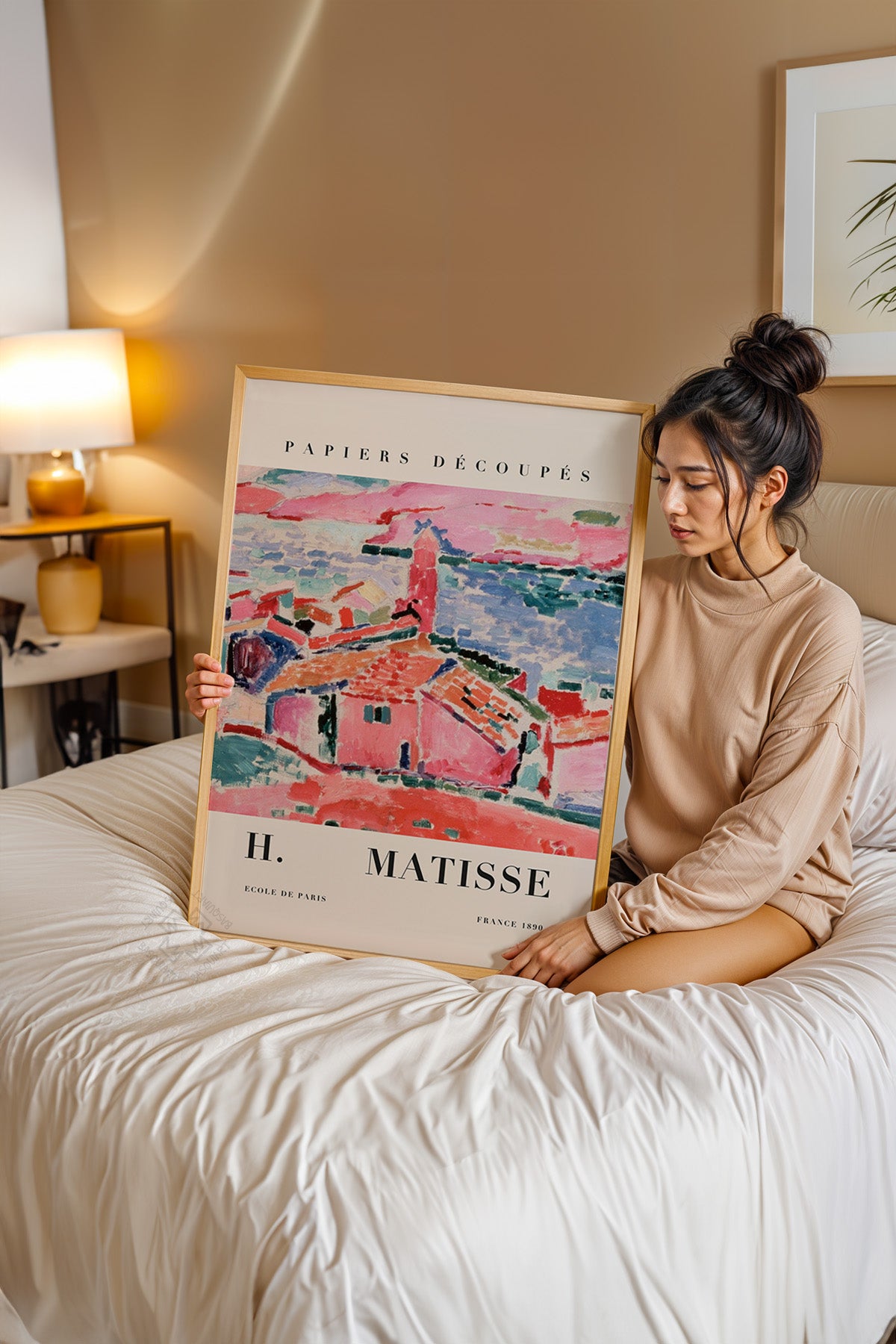 Henri Matisse Serisi Ahşap Çerçeveli Poster, Tablo Duvar Dekoru No:19