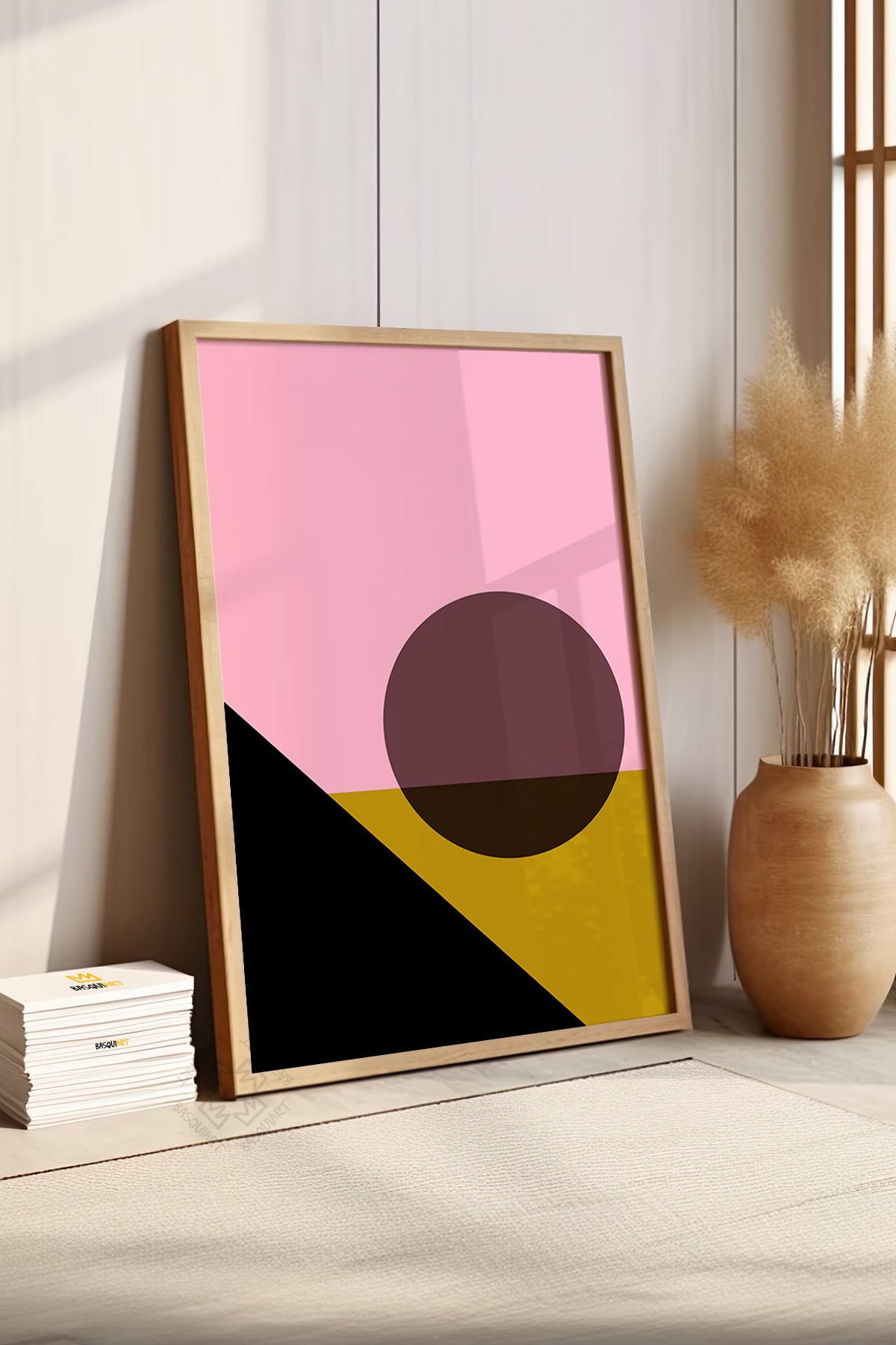 Bauhaus Serisi Ahşap Çerçeveli Poster, Tablo No:76