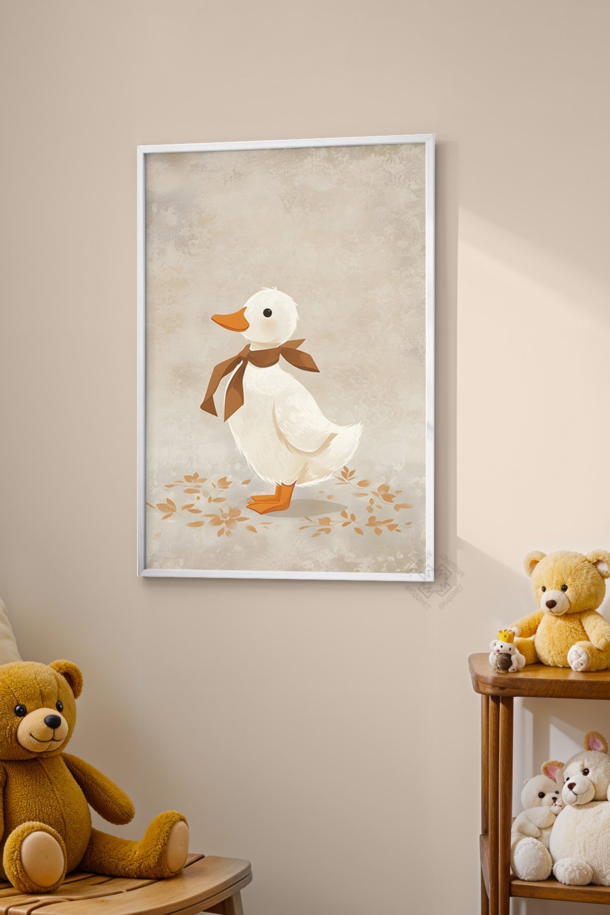 Çocuk Odası, Bebek Odası Beyaz Çerçeveli Poster, Tablo No:61